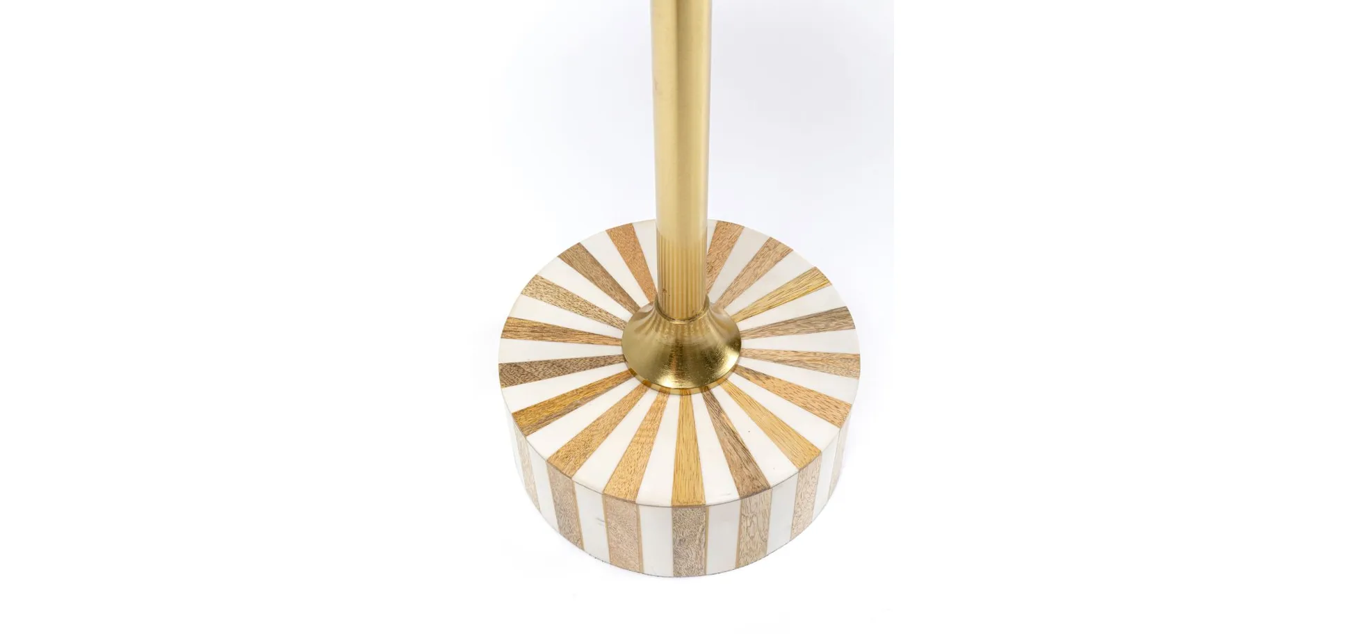 Beistelltisch- DH ca. 40x50 cm, Faserplatte, Cirque Gold/Weiß, Gold