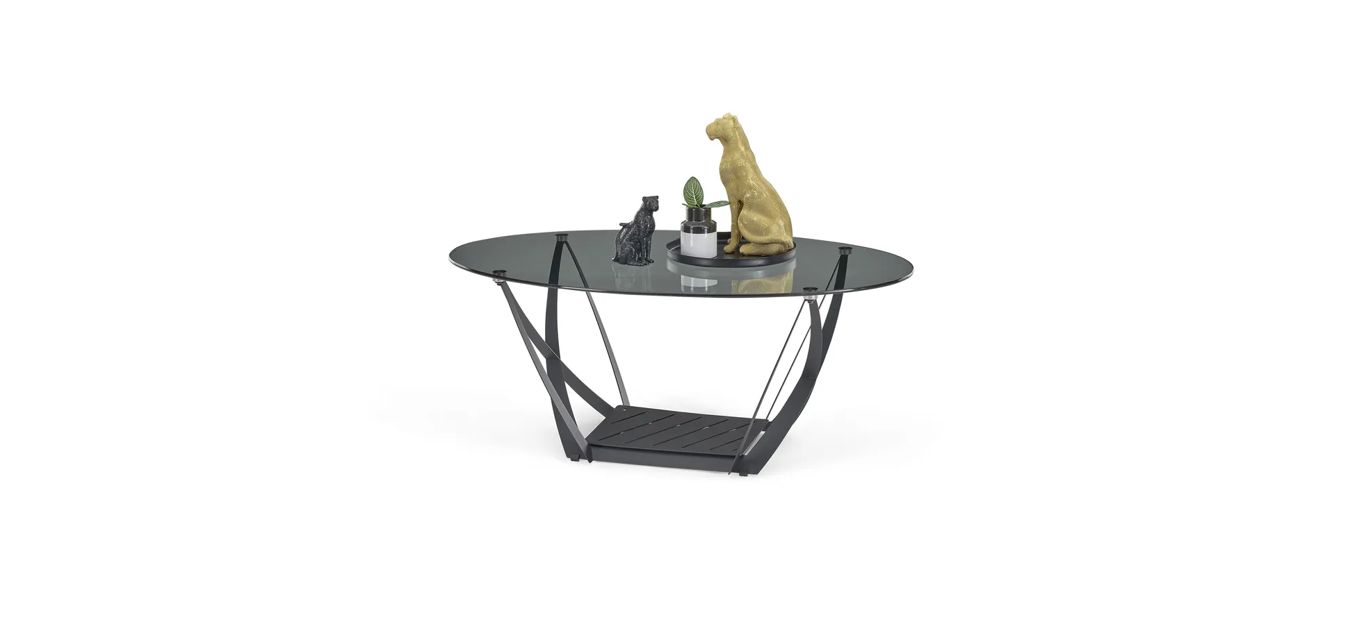 Couchtisch, Glasplatte, 100 cm breit - Mirja