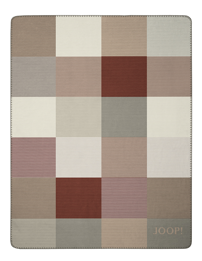 Wohndecke JOOP! MOSAIC Rouge-Natur - ca. 150x200 cm