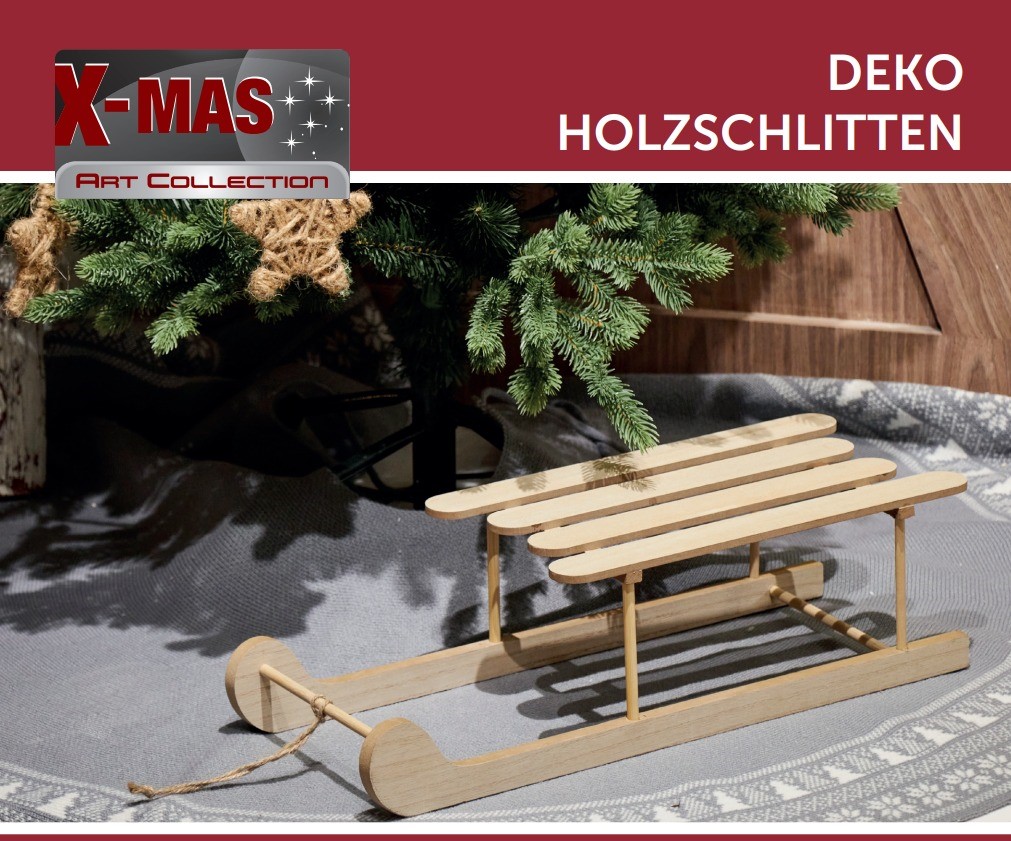 Deko Holzschlitten - 