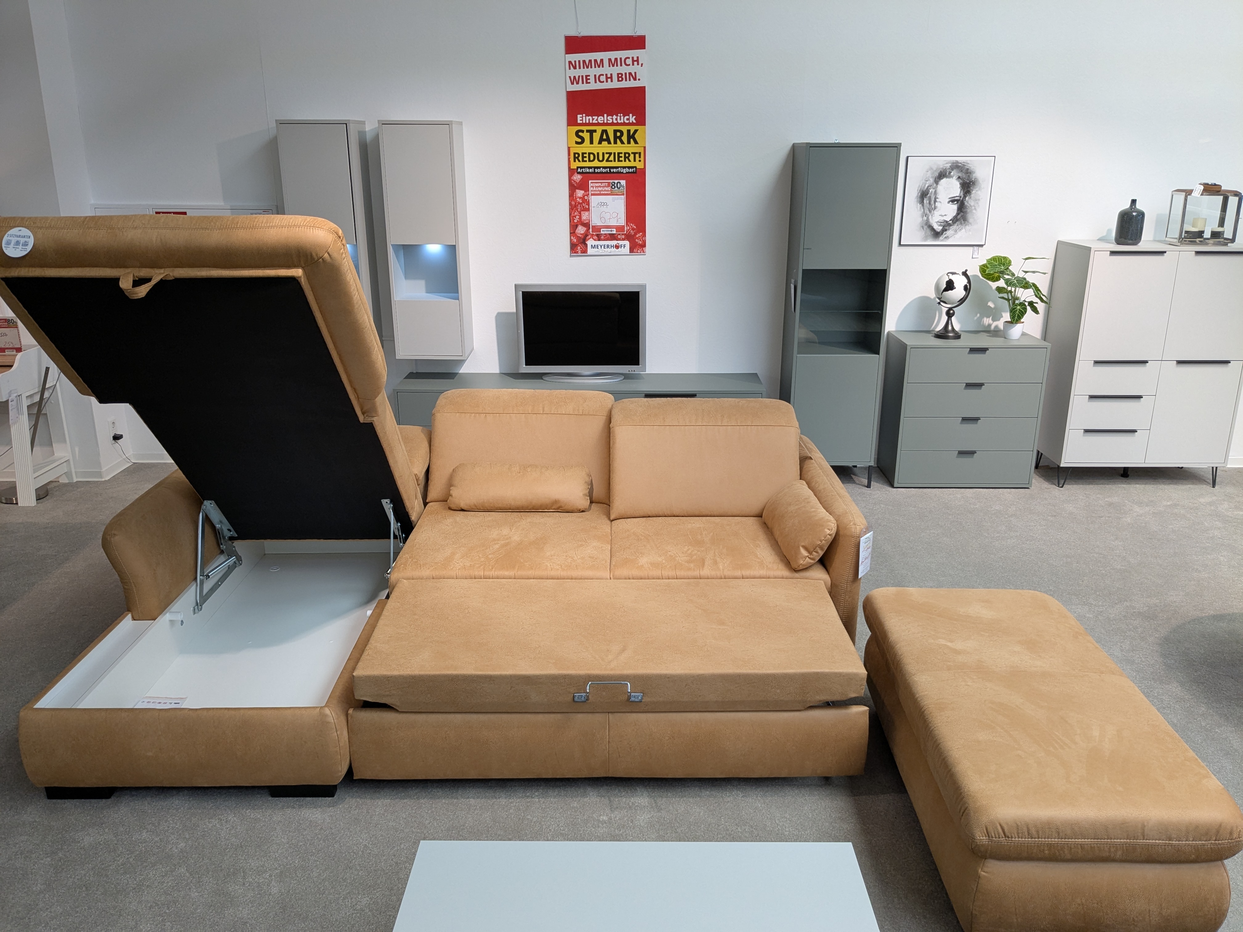 Ecksofa Multi-Komfort, Stoff honey - Multi-Komfort 23064