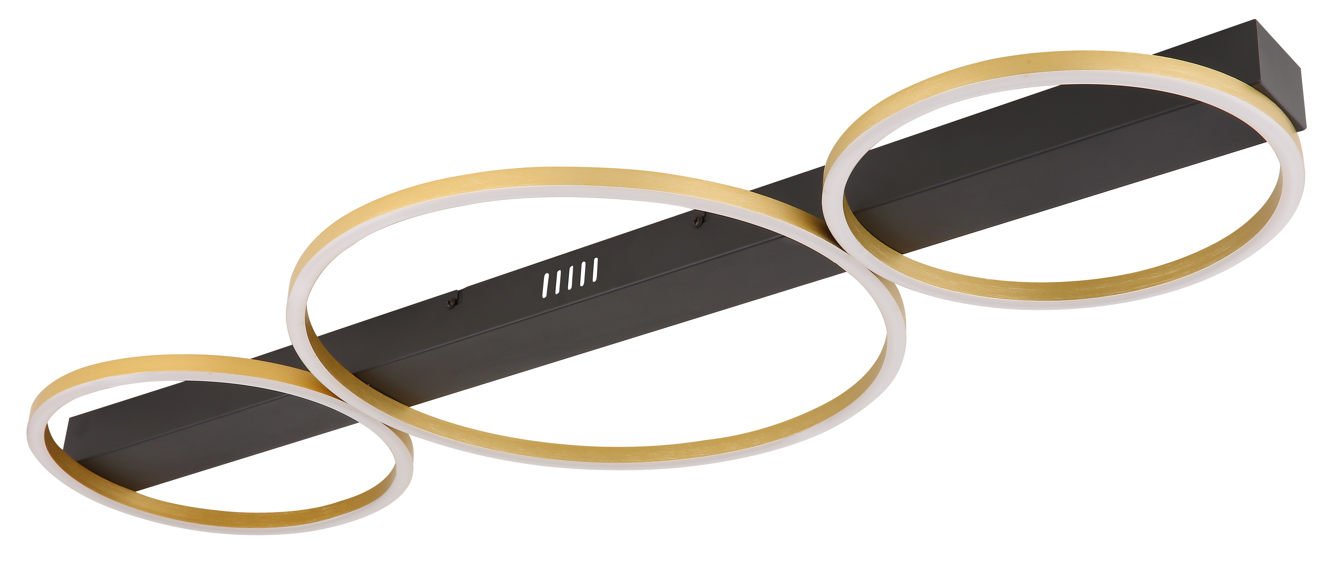 Deckenleuchte LUFFY - LED, Schwarz Matt/Messing Matt, 93x39,4x5,3cm