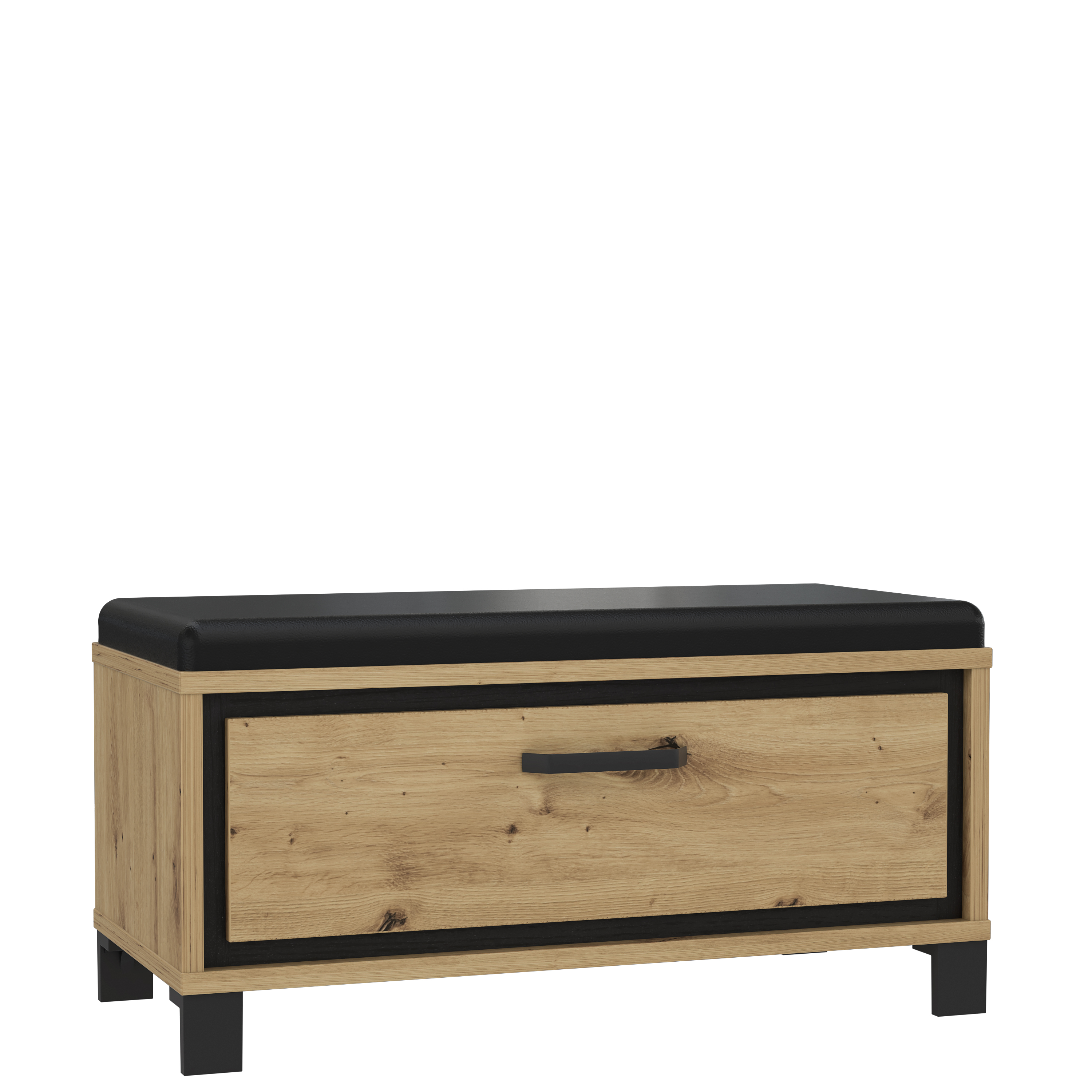 Sitzbank, Artisan Eiche, schwarz - MyTogo557