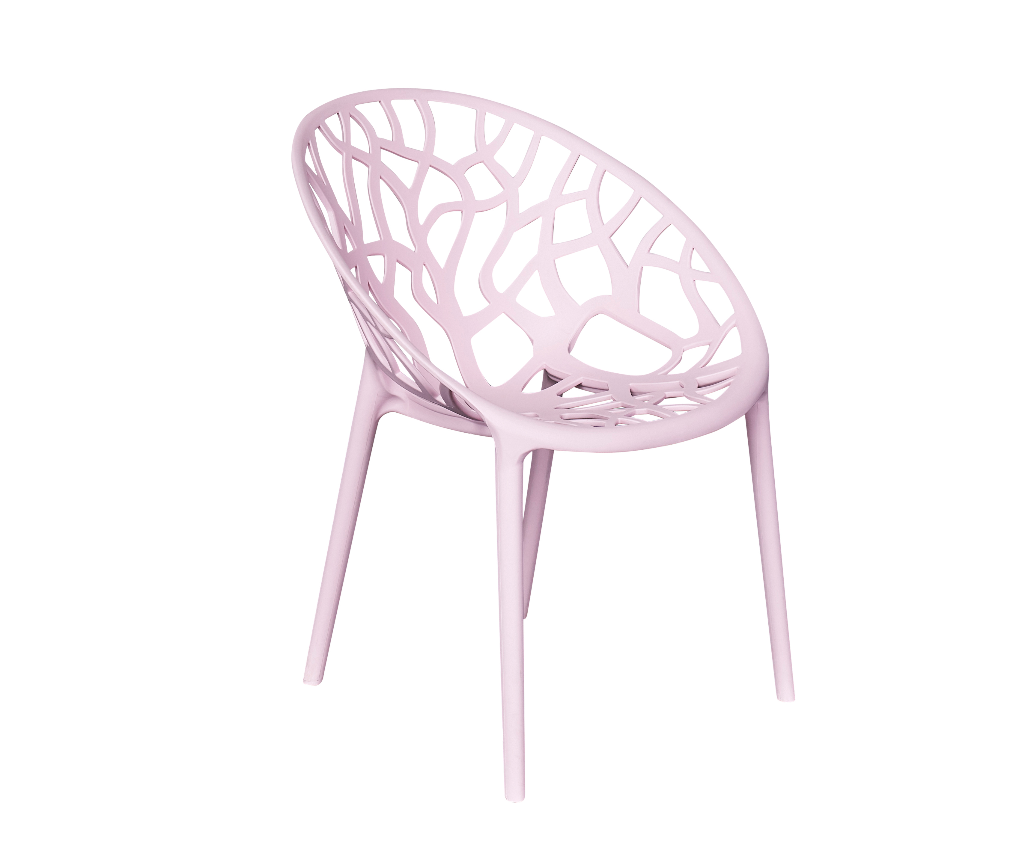 Stuhl stapelbar, Struckturdesign, rosa - Vomo