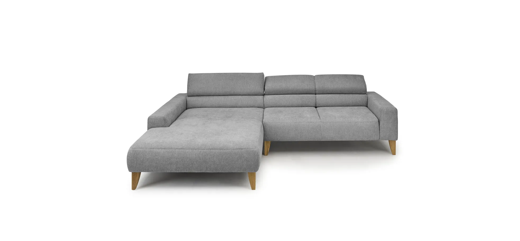 Ecksofa CHENOA - Longchair links und 2-Sitzer, Sitzvorzug motorisch, Stoff, Steingrau Ecksofa CHENOA - Longchair links und 2-Sitzer, Sitzvorzug motorisch, Stoff, Steingrau