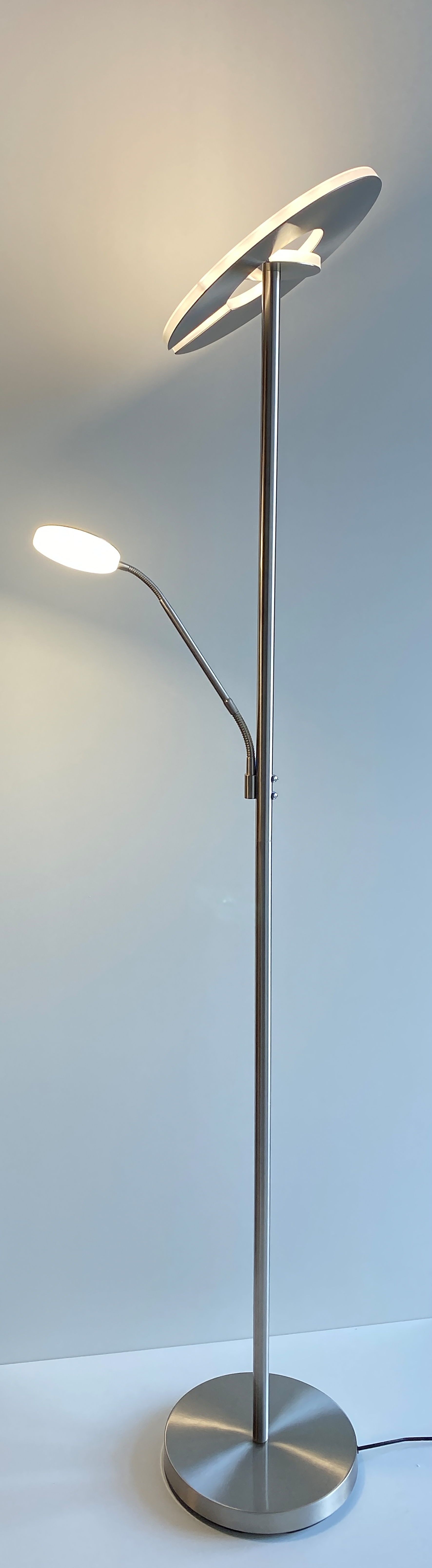 Stehleuchte Dent - nickel matt, 2xLED