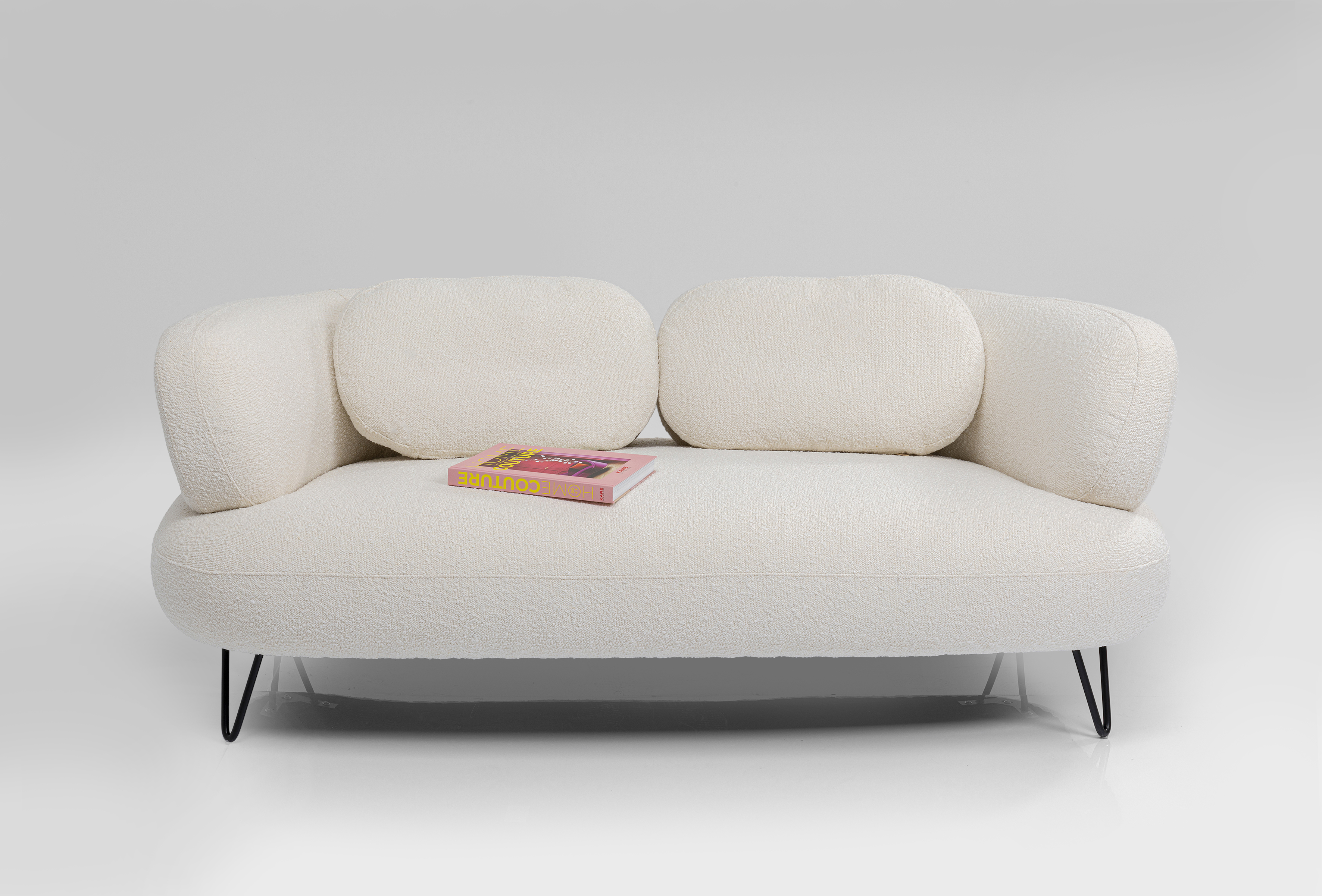 Sofa 2-sitzig Peppo, Boucle weiß - Peppo