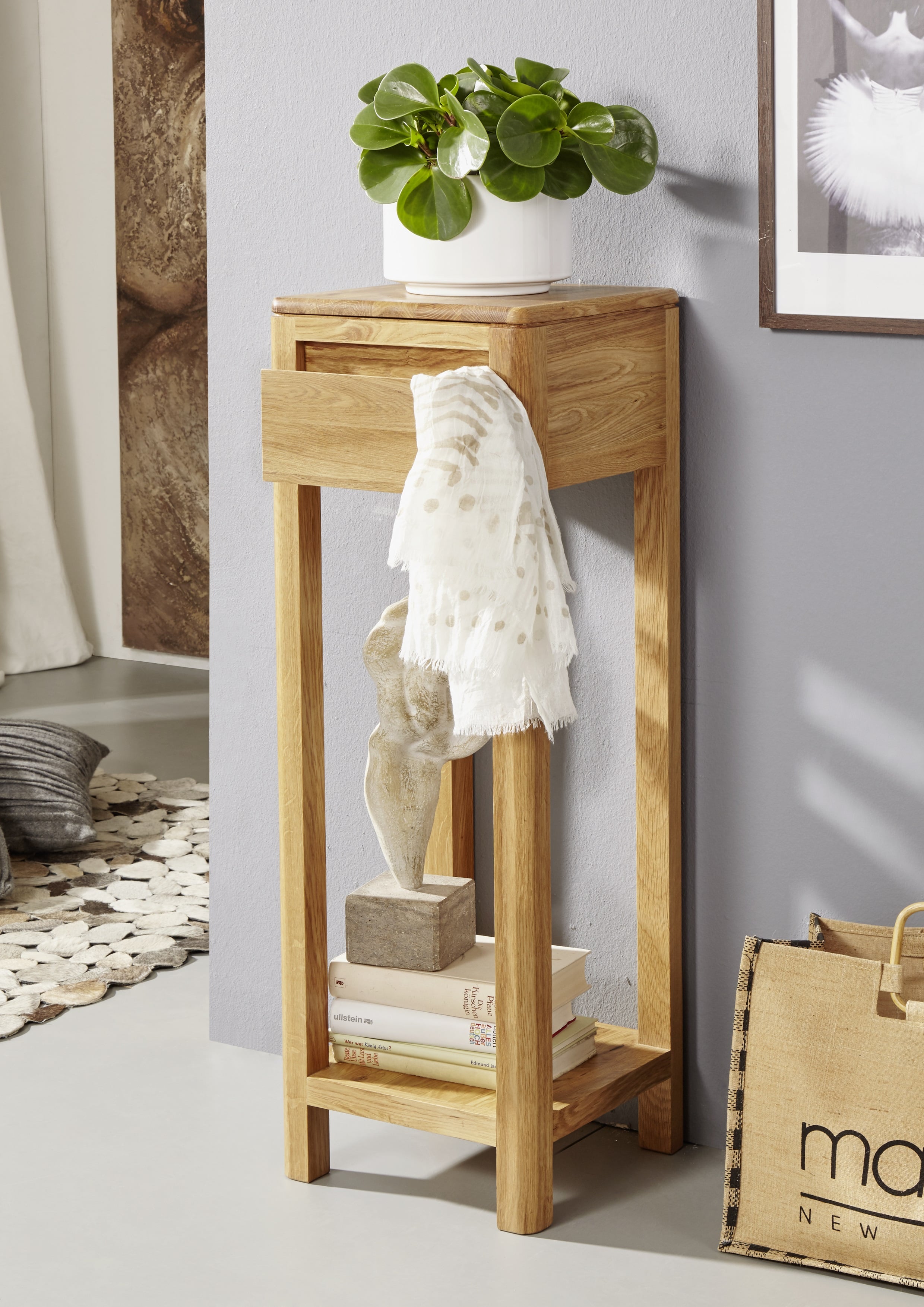 Blumensäule, Wildeiche massiv geölt - MYKON 288