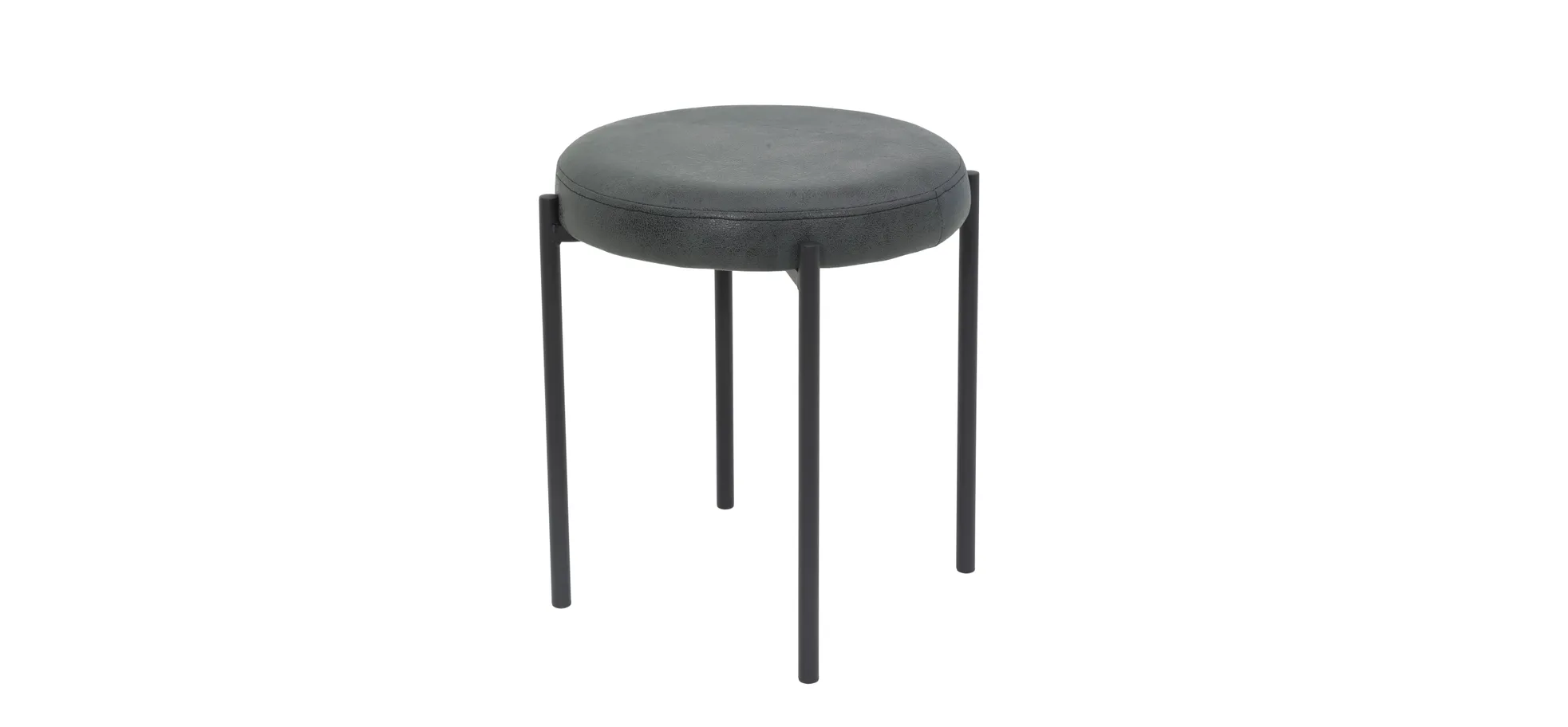 Hocker - Microfaser, Vintage Anthrazit