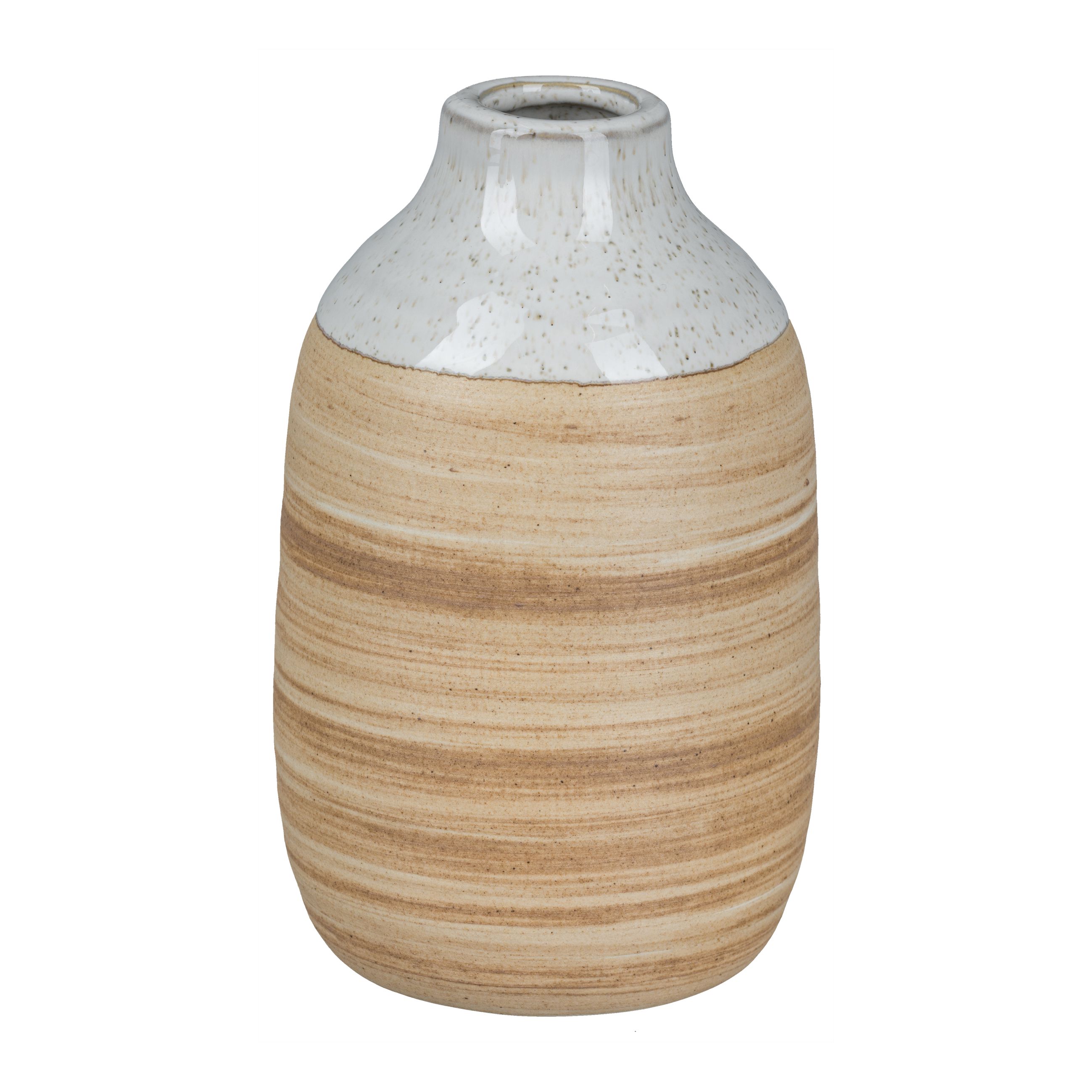 Vase Modern Earth - porzellan, hellbraun, 8x14cm