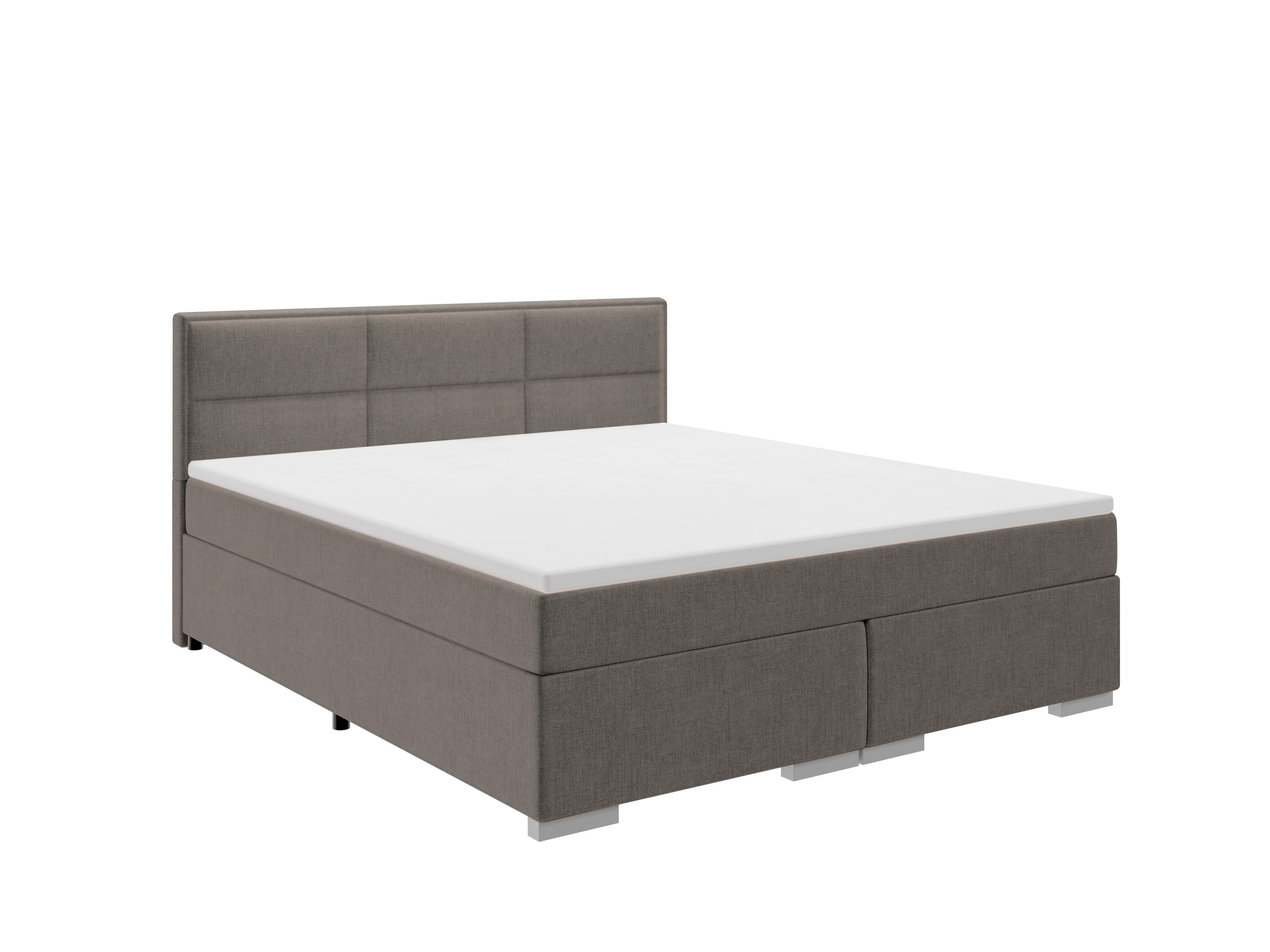 Boxspringbett, Stoff grau  - Sirko