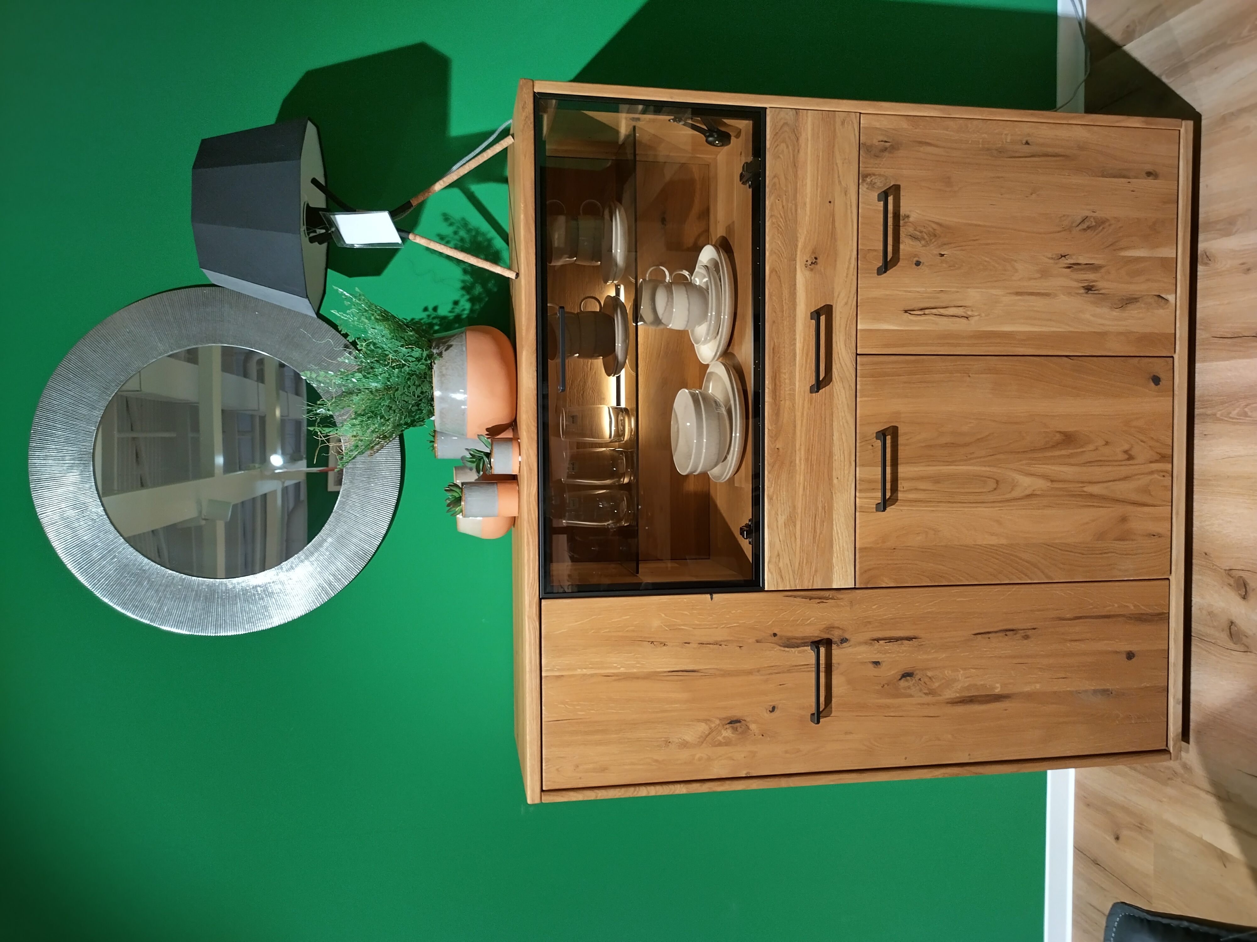 Highboard, Wildeiche massiv geölt - Savannah