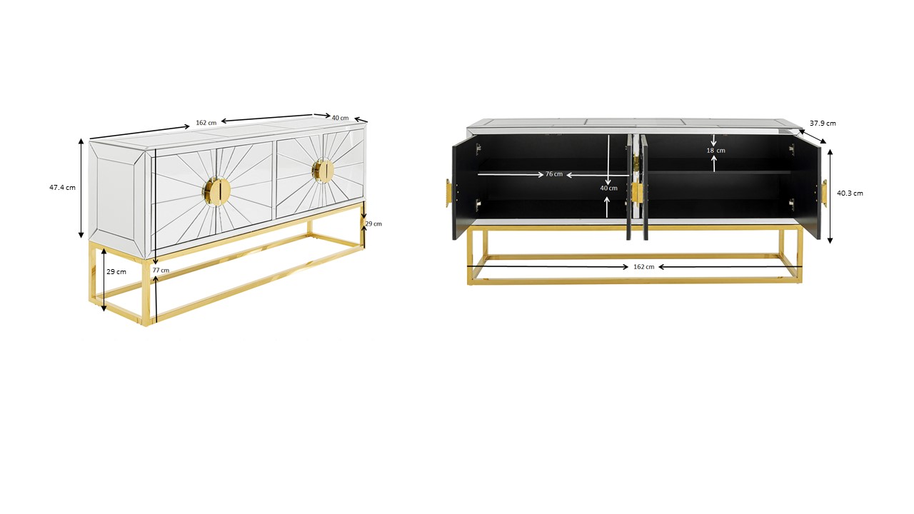 Sideboard Queen, 4 Türen - Queen