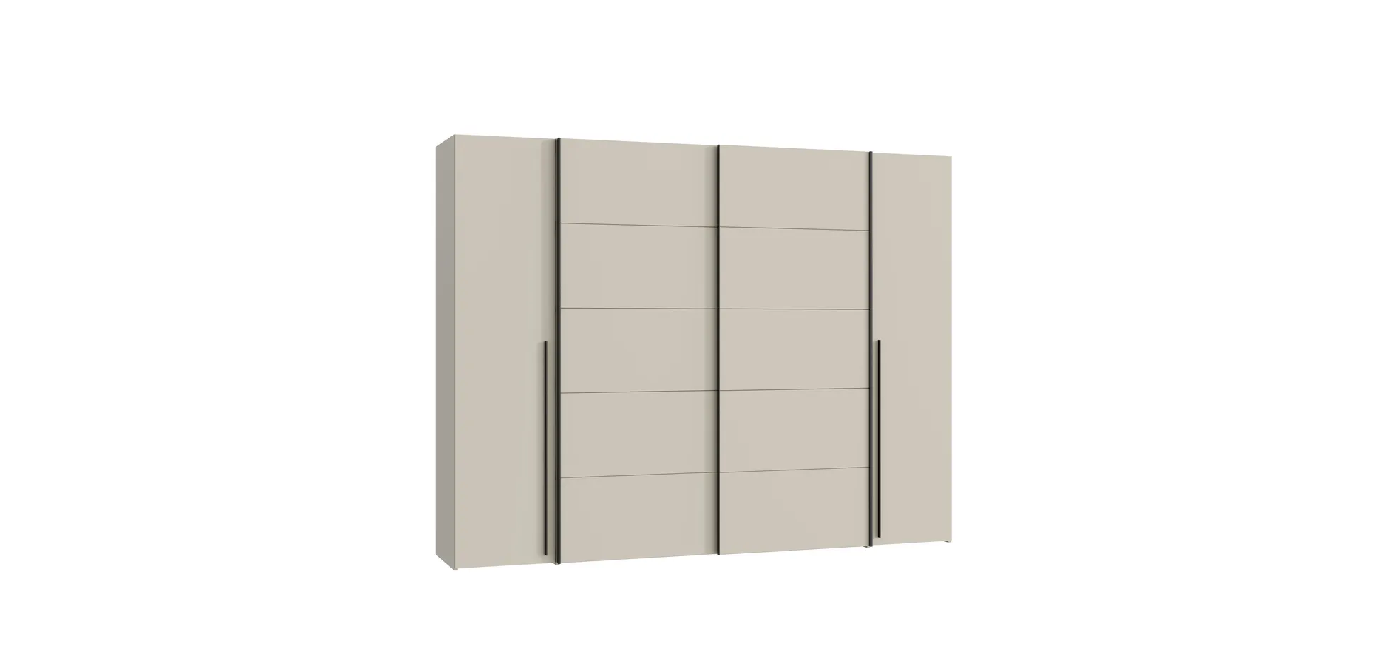 Schwebe-/Drehtürenschrank, Dekor sand - Fahda