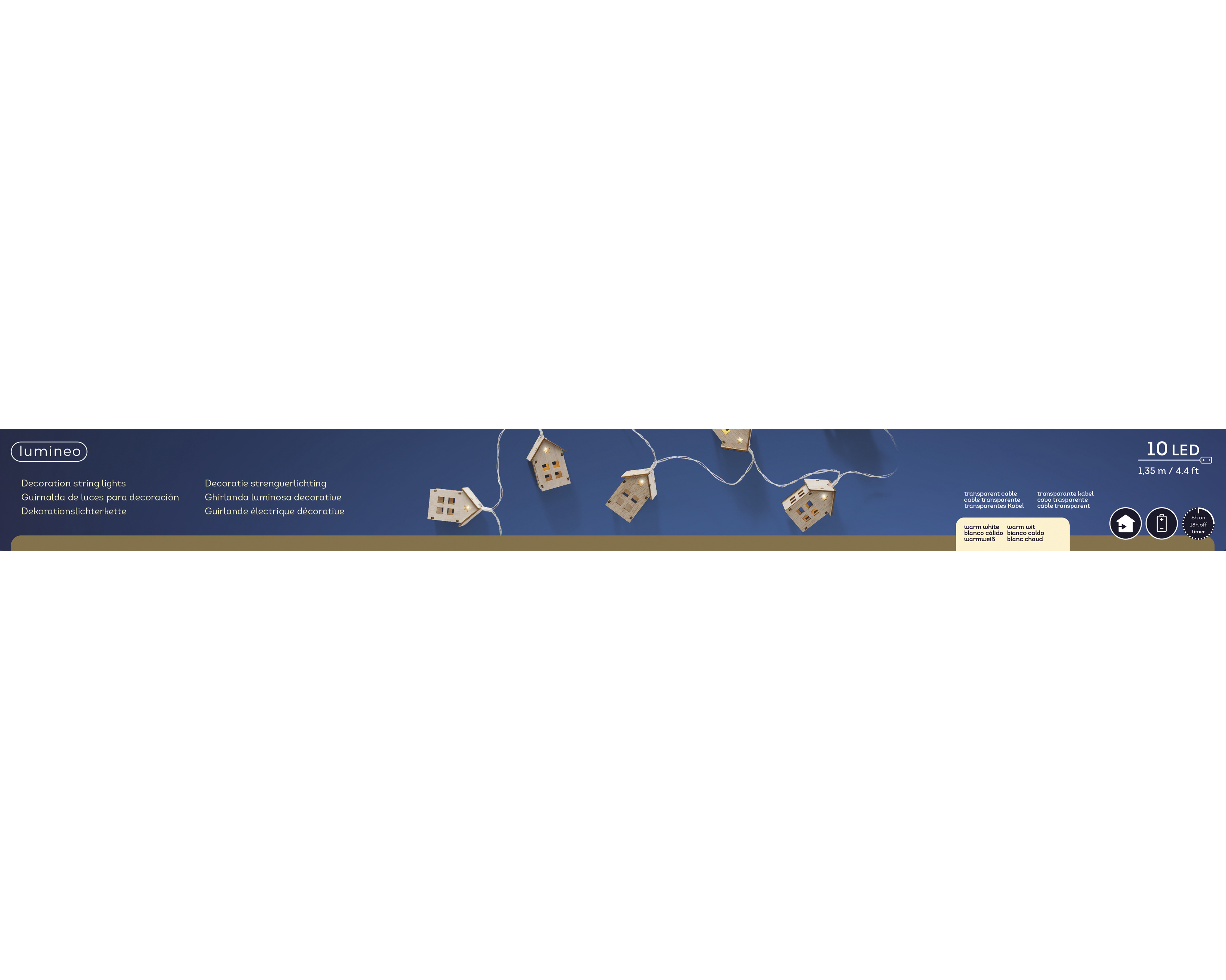 LED Lichterkette Häuser 10-er