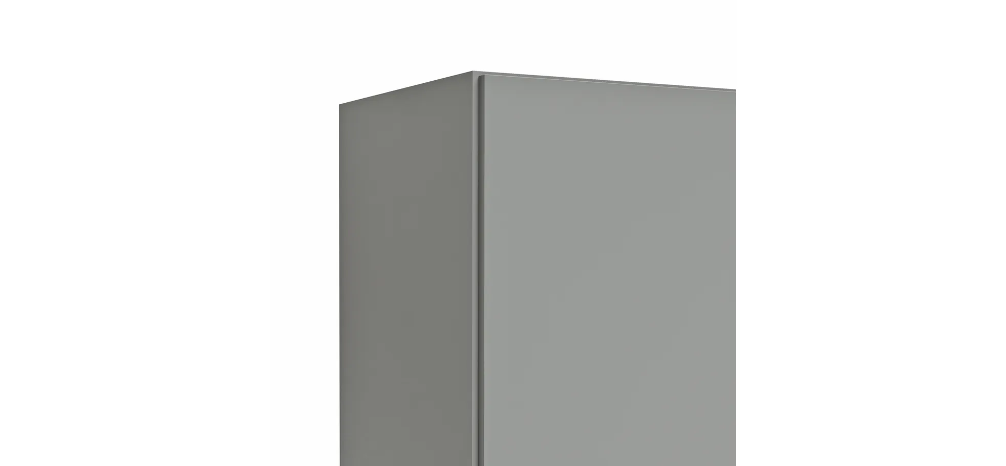 Drehtürenschrank Viana - B. ca. 299 cm, Lack, Steingrau