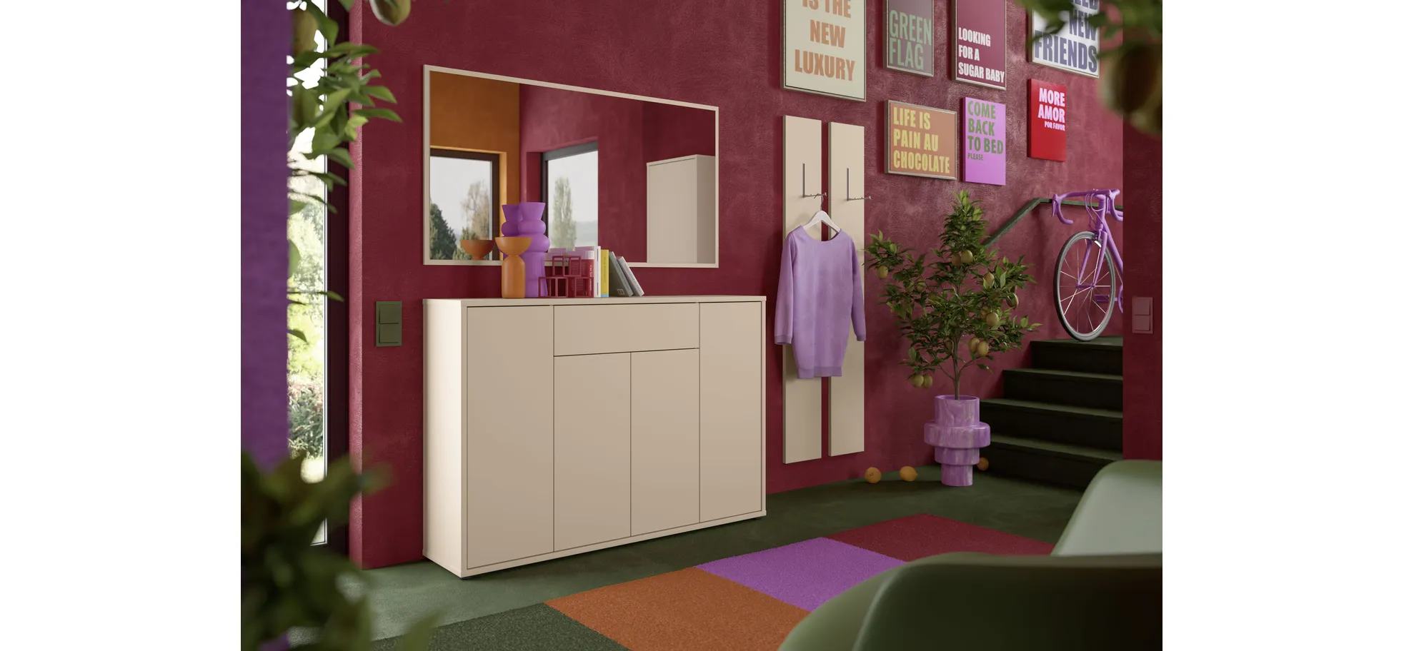 Garderobenpaneel, Dekor sand - Faid