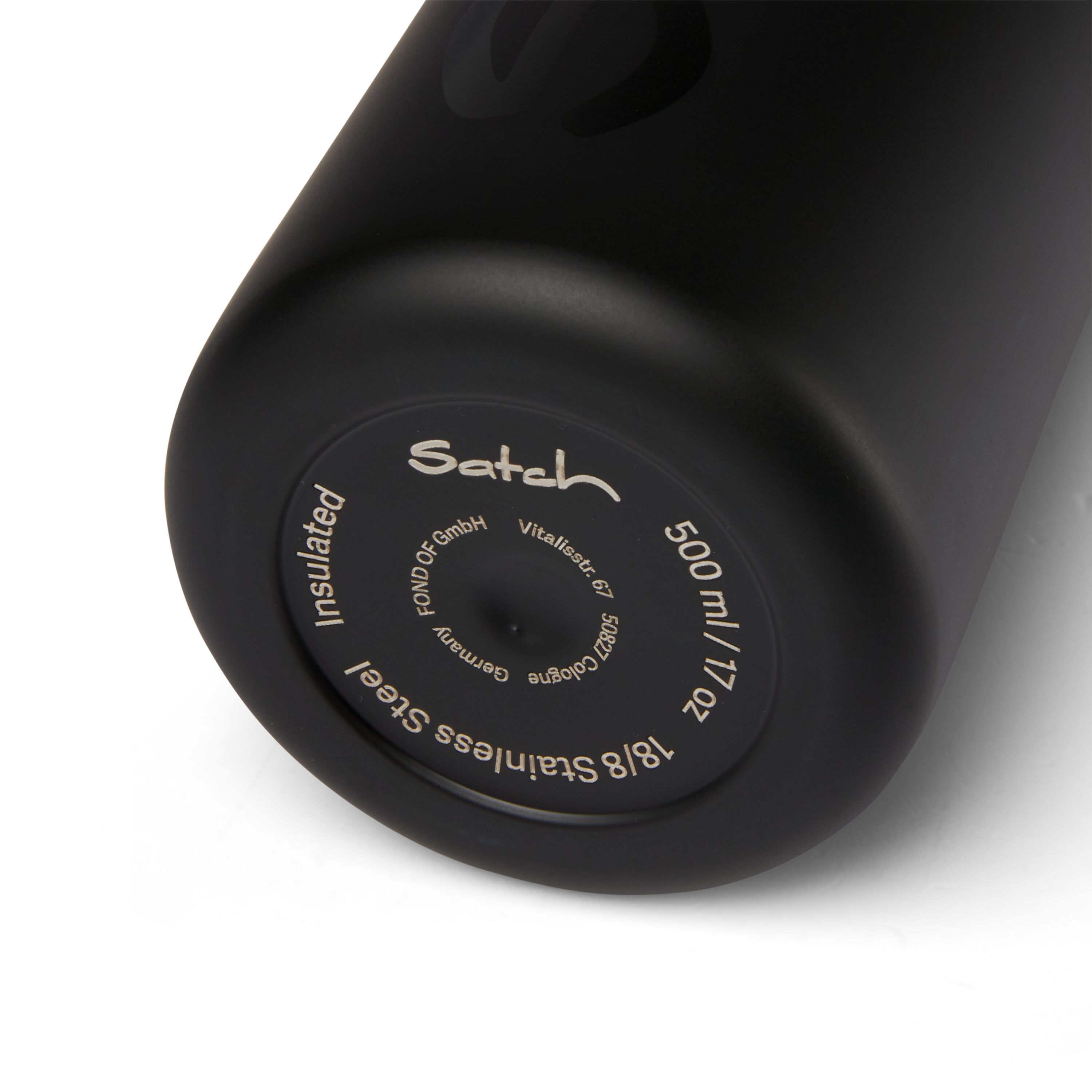 Edelstahl Trinkflasche Black - Satch