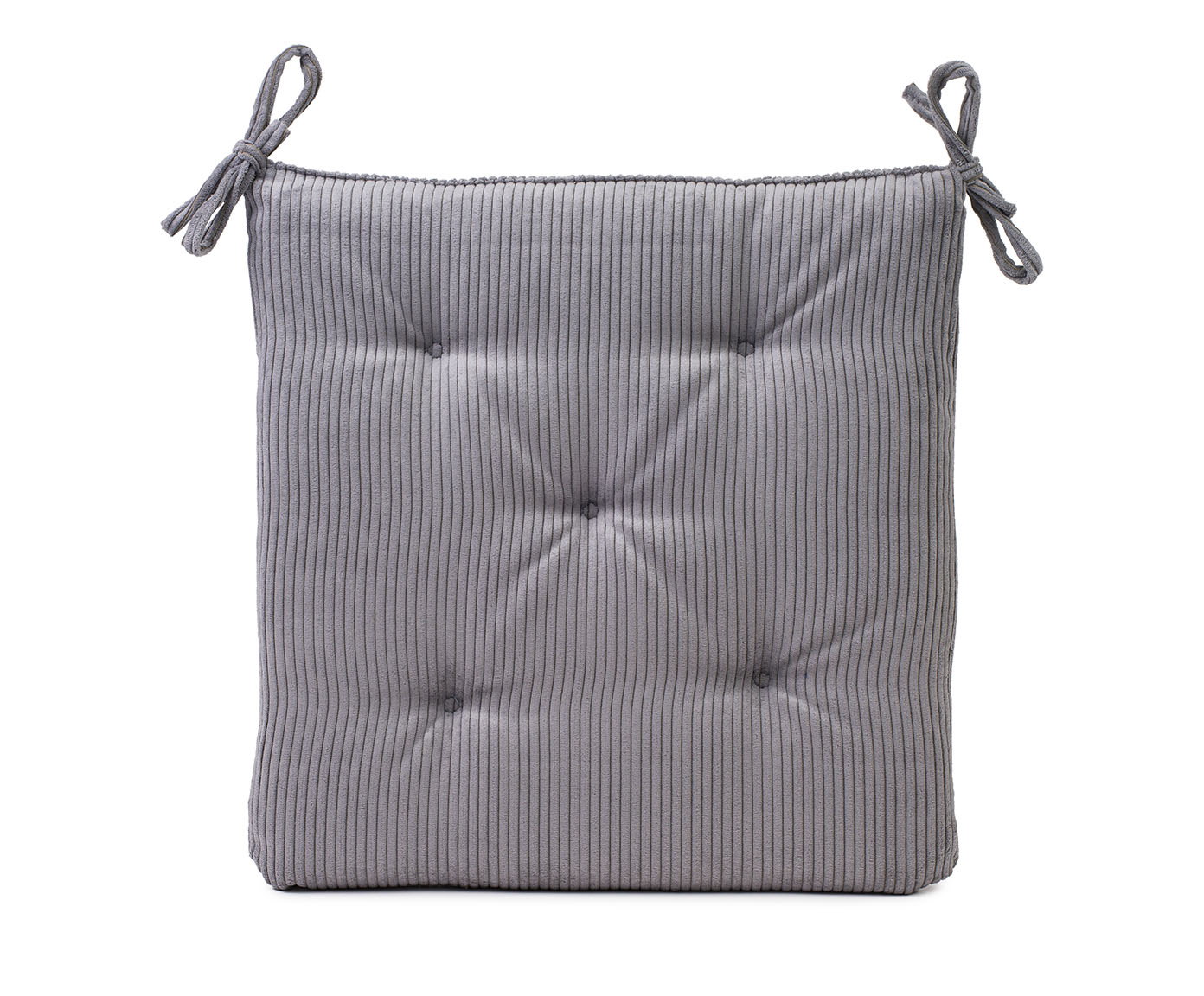 Sitzkissen Capri, Cordoptik - 40x40cm, 100% Polyester, anthrazit