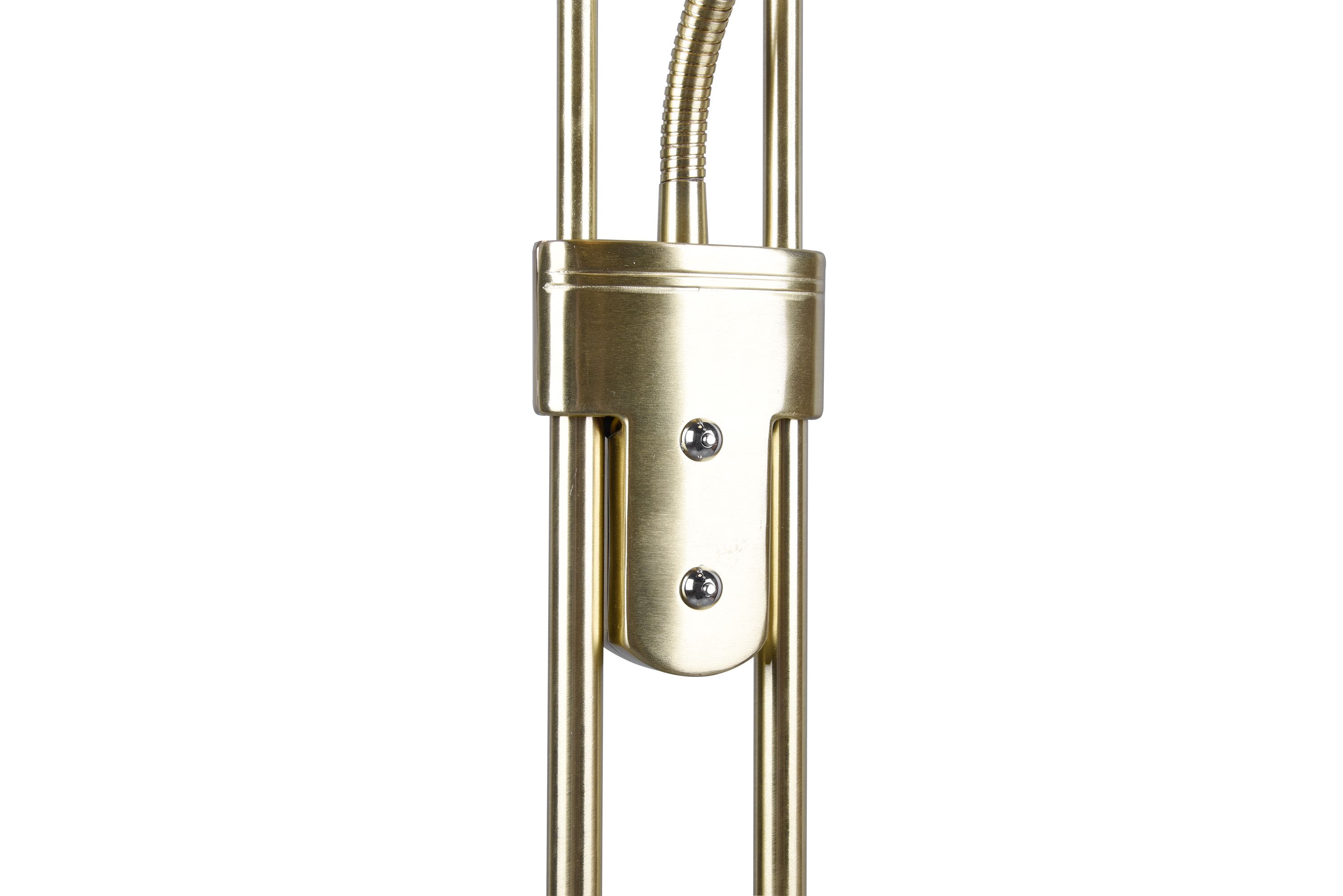 Stehleuchte Orson - 2flg., Metall/Messing matt, ca.32,5 x 180 cm