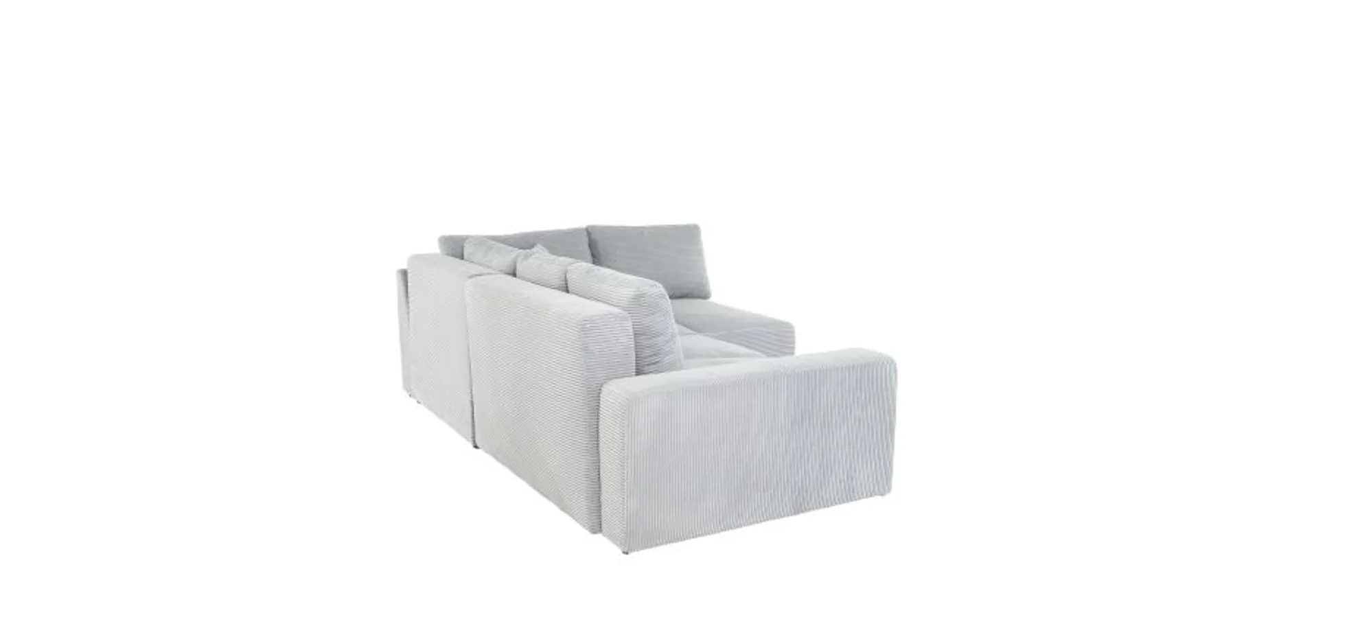 Ecksofa JANIS - 2,5-Sitzer, Ecke rechts inkl. Schlaffunktion , Stoff, Hellgrau Ecksofa JANIS - 2,5-Sitzer, Ecke rechts inkl. Schlaffunktion , Stoff, Hellgrau