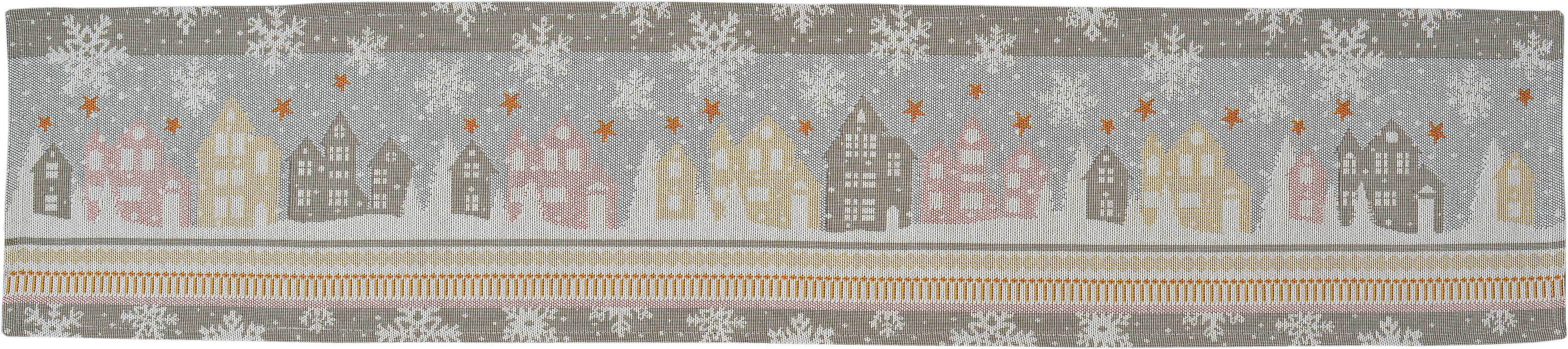 Tischband Winter Lights - 20x96cm, rose/taupe