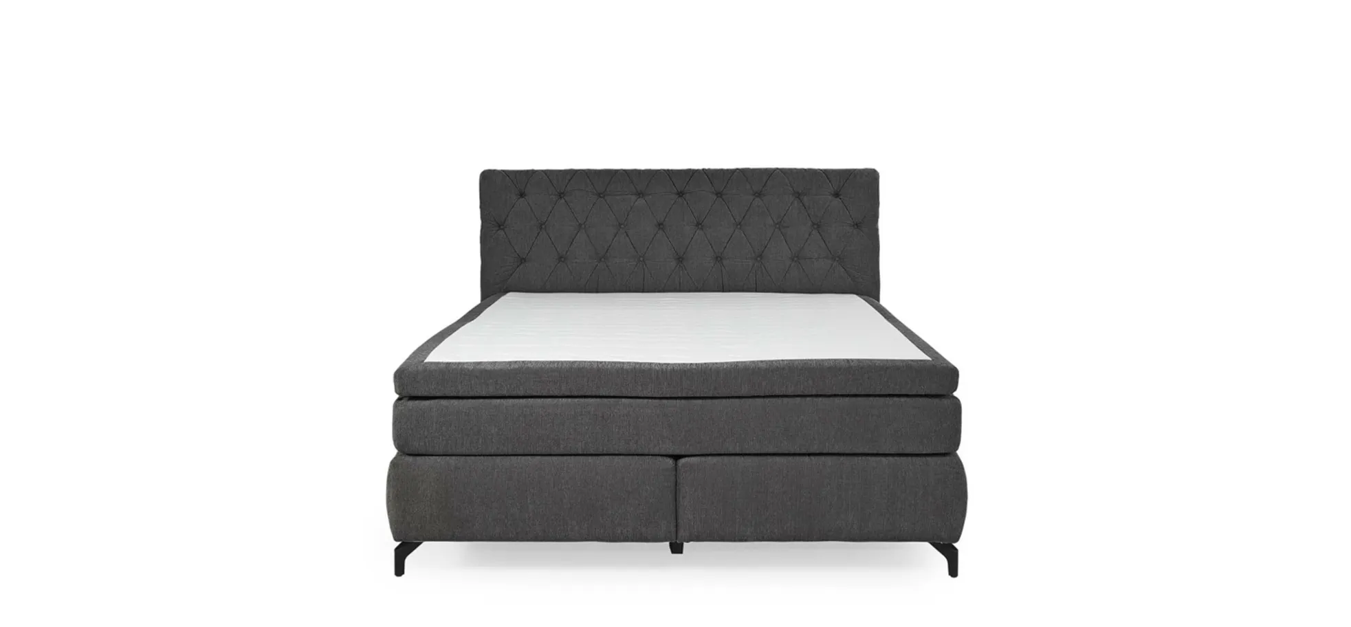 Boxspringbett JOLIN MIX- Liegefläche ca. 180x200 cm, Stoff Anthrazit
