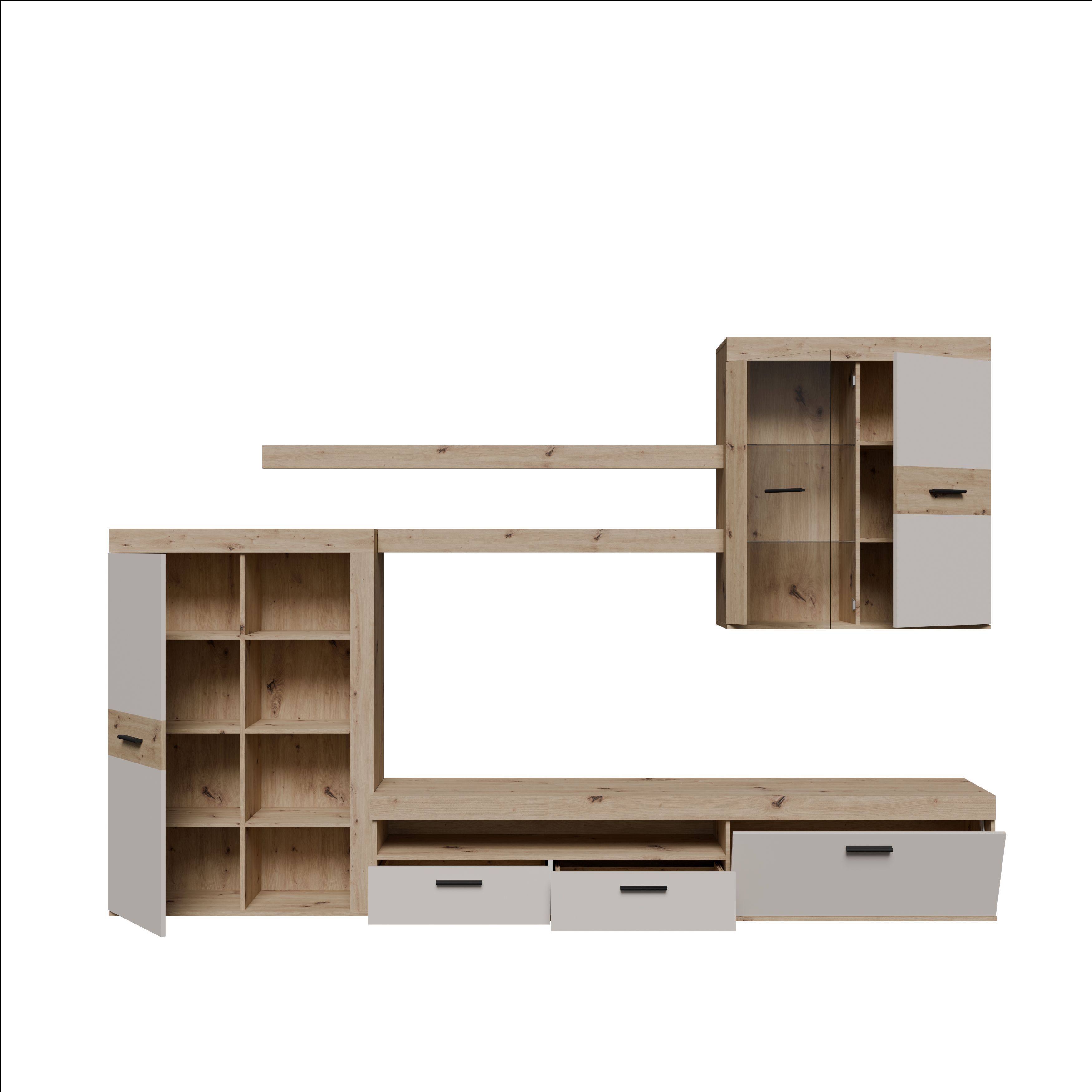 Wohnwand, Artisan oak, Sand  - Frana
