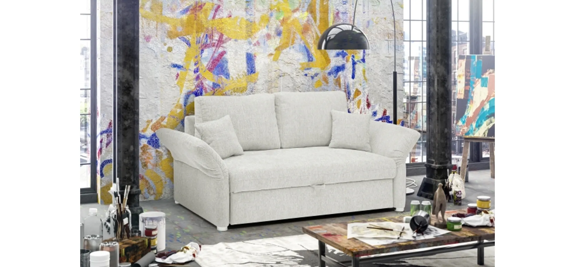 Schlafsofa, Lfl. ca. 121 x 201 cm -  Jorden