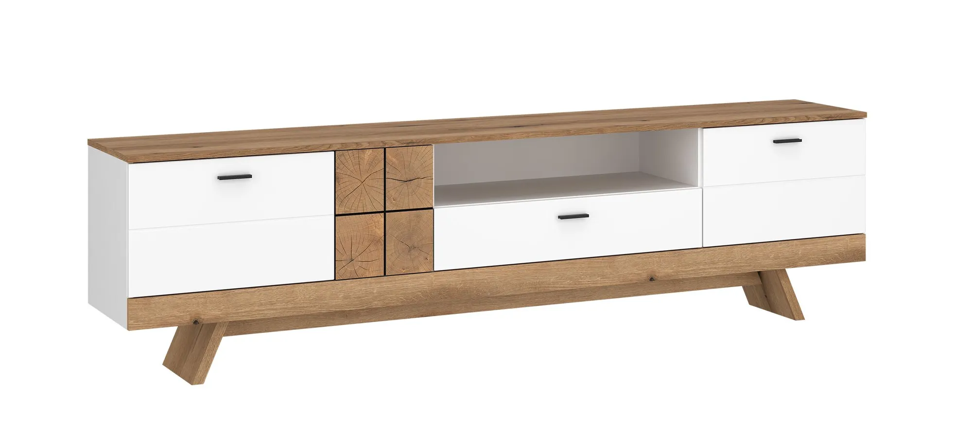 Lowboard, Eiche, Alpinweiß - MyStyle 1019