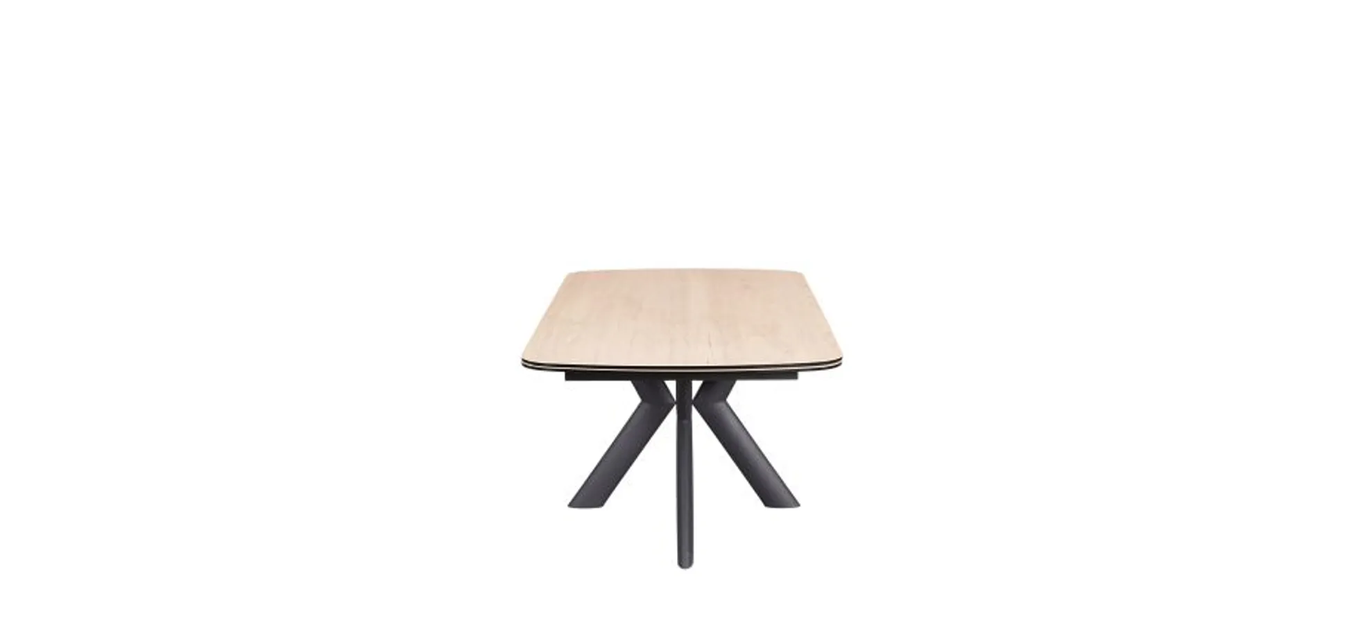 Esstisch MAXIE - ausziehbar, LB ca. 190x98 cm, Glaskeramik, Holzfarben