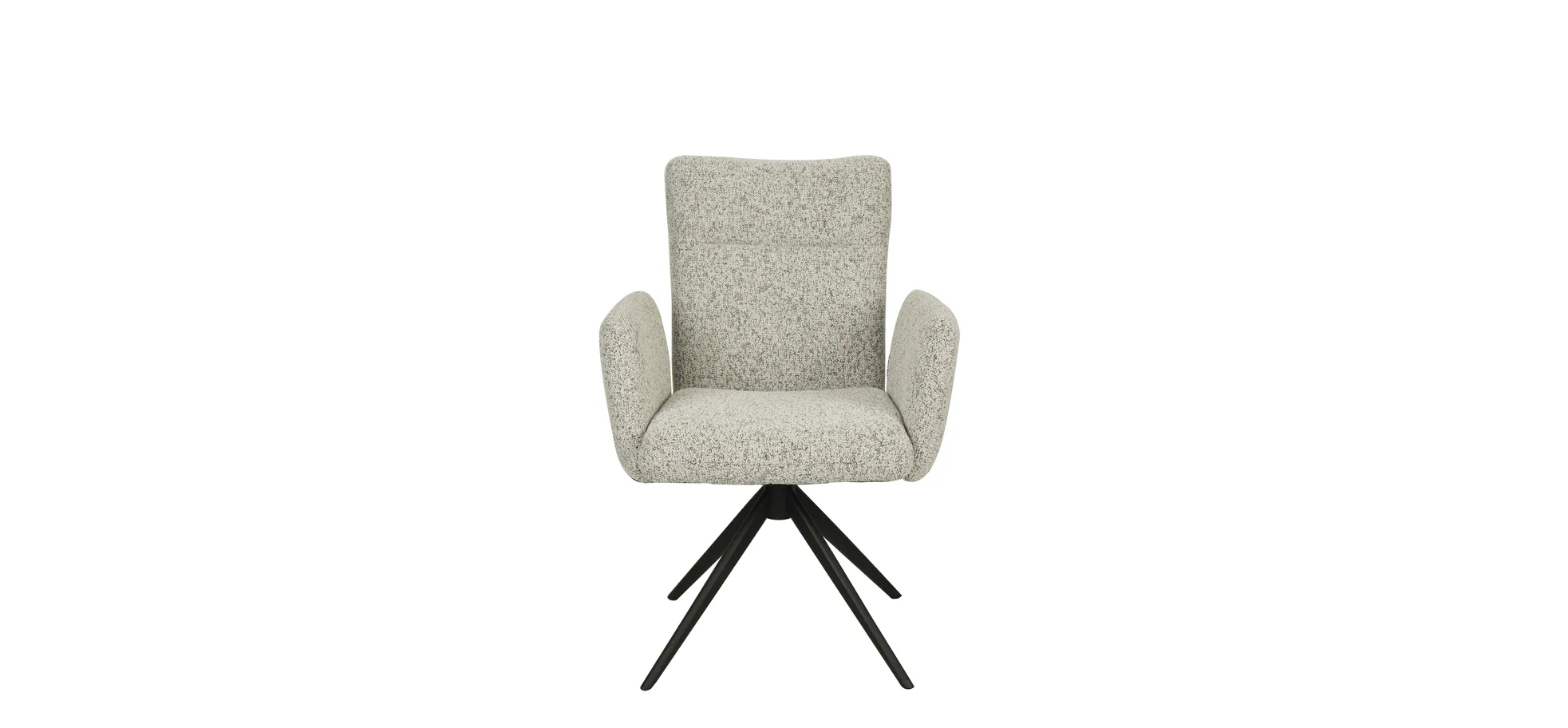 Armlehnstuhl, Stoff schwarz-weiß - Mylene