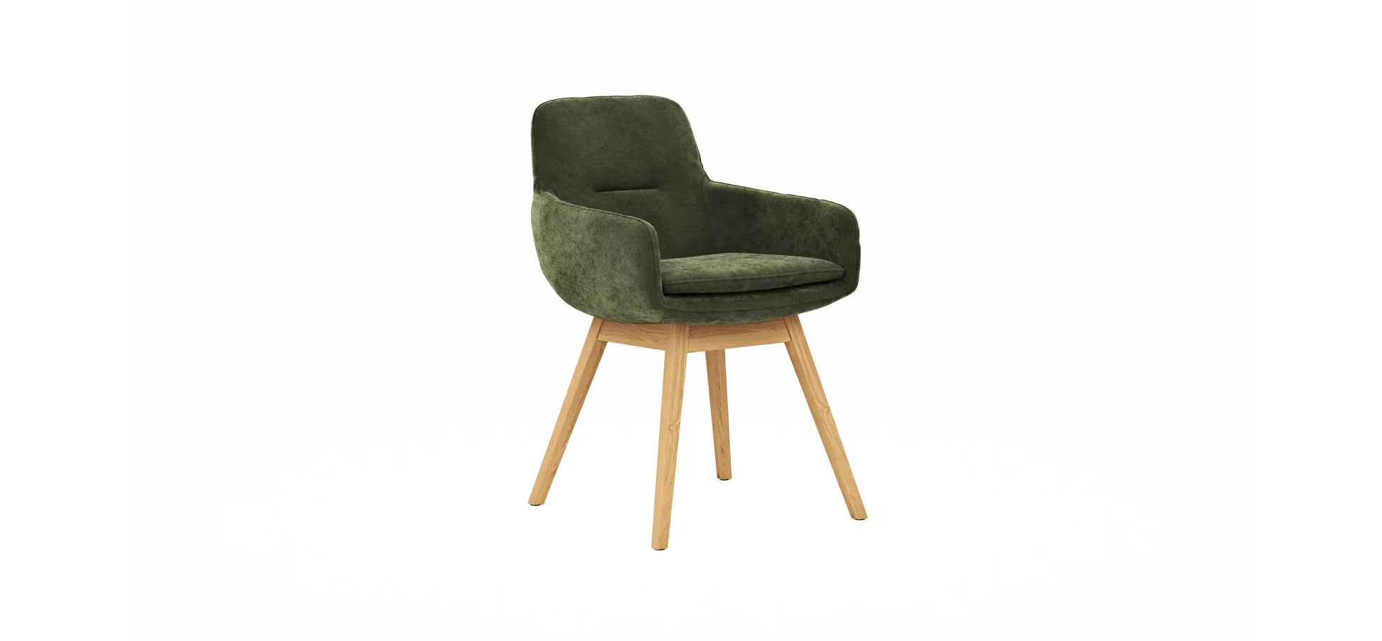 Armlehnstuhl Macano - Stoff, Olive