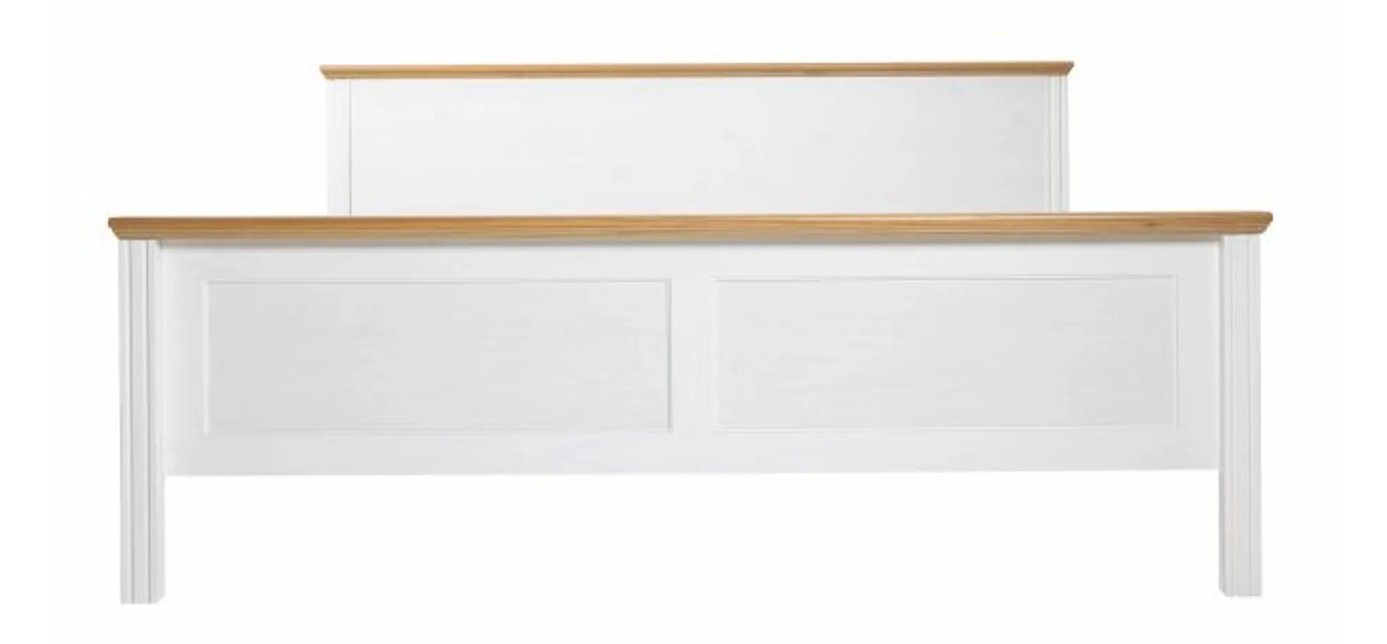 Bettgestell - Liegefläche ca. 140x200 cm, Weiß, Oak Colori