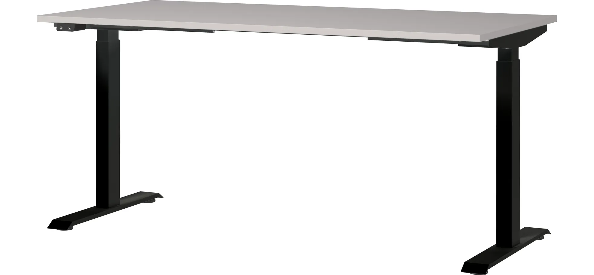 Schreibtisch GELI - höhenverstellbar, LB ca. 160x80 cm, Kaschmir, Schwarz