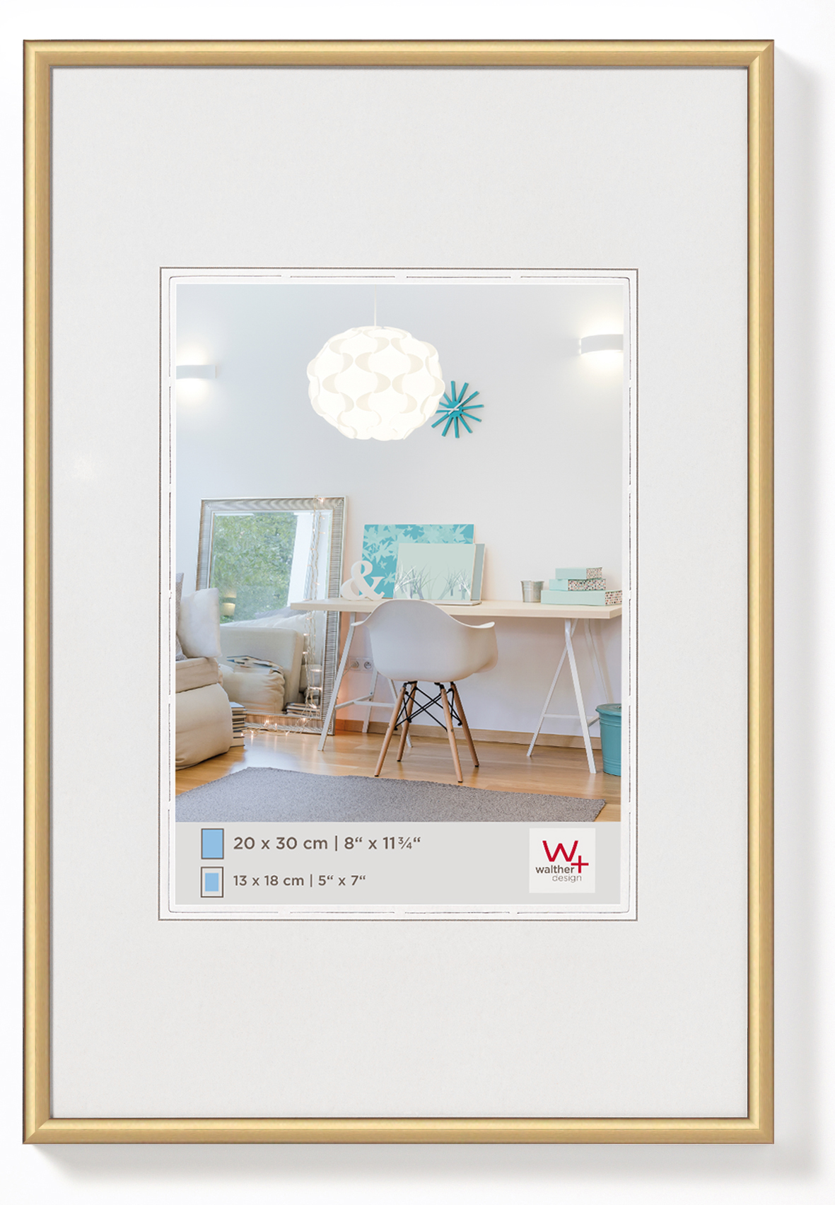 Bilderrahmen, New Lifestyle, Kunststoffprofil - 20X30 GOLD