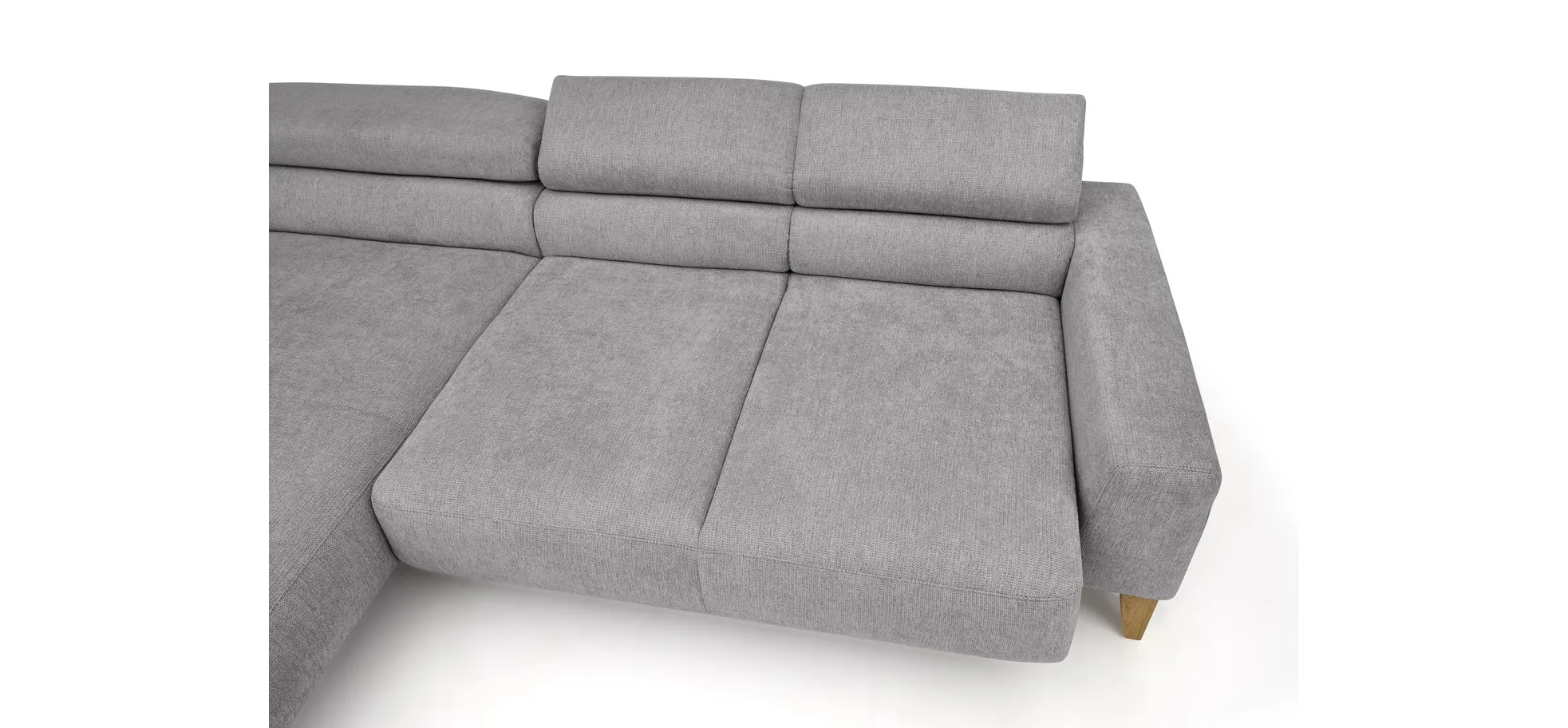 Ecksofa CHENOA - Longchair links und 2-Sitzer, Sitzvorzug motorisch, Stoff, Steingrau Ecksofa CHENOA - Longchair links und 2-Sitzer, Sitzvorzug motorisch, Stoff, Steingrau