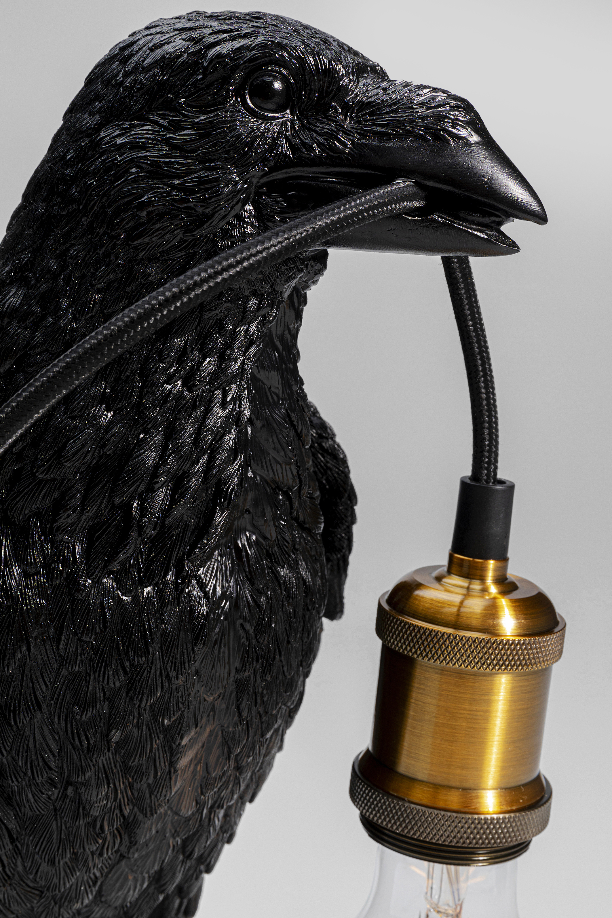 Tischleuchte Animal Crow, matt schwarz - Leuchten