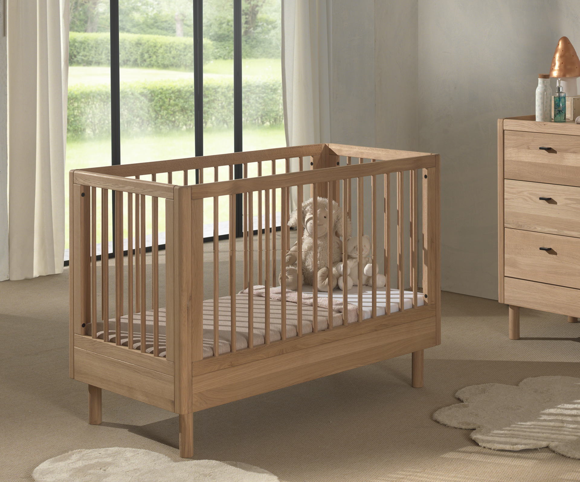 Babybett 60x120 cm - Forrest Oak
