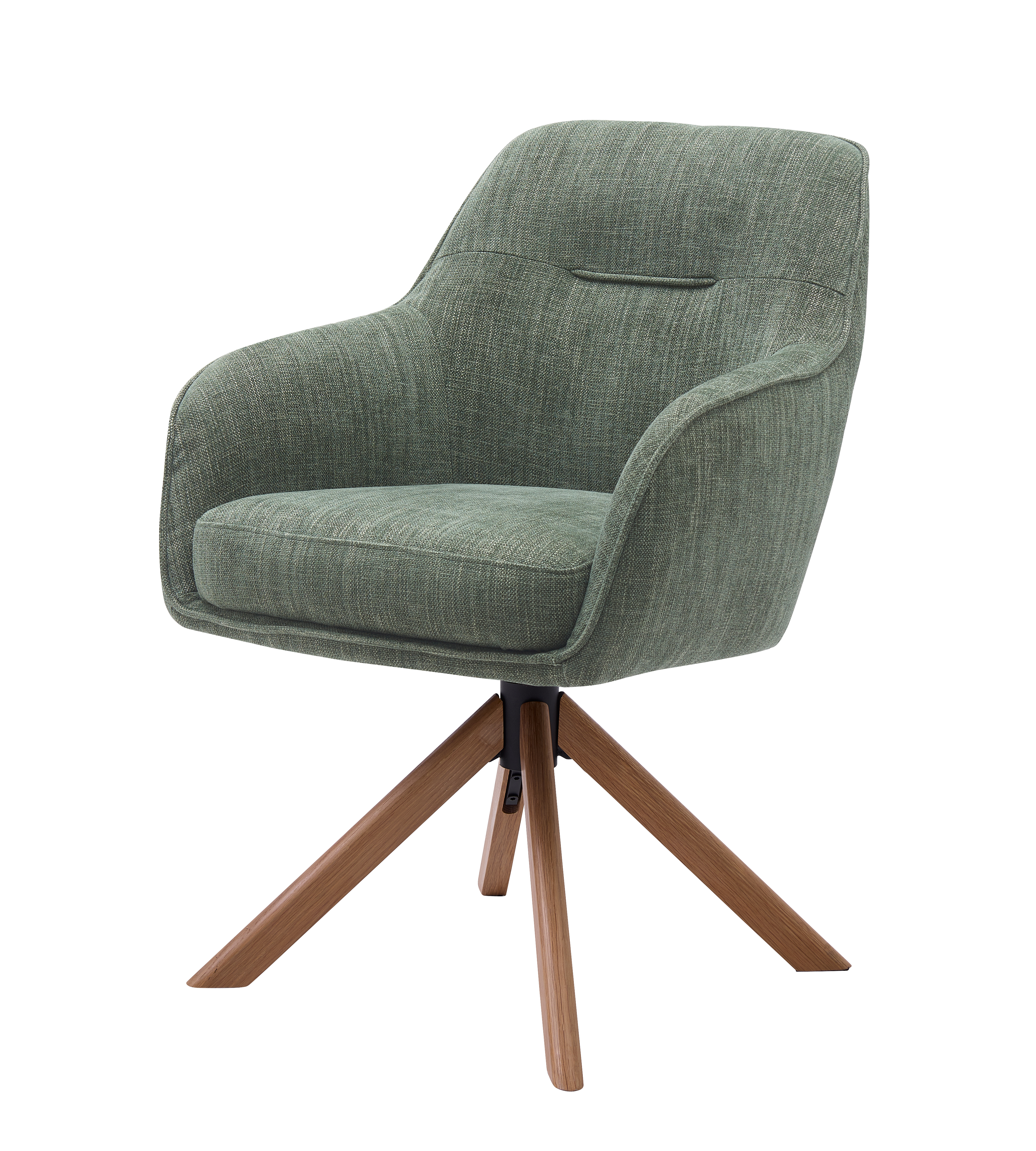 Armlehnstuhl, drehbar, Stoff Grün - Udela
