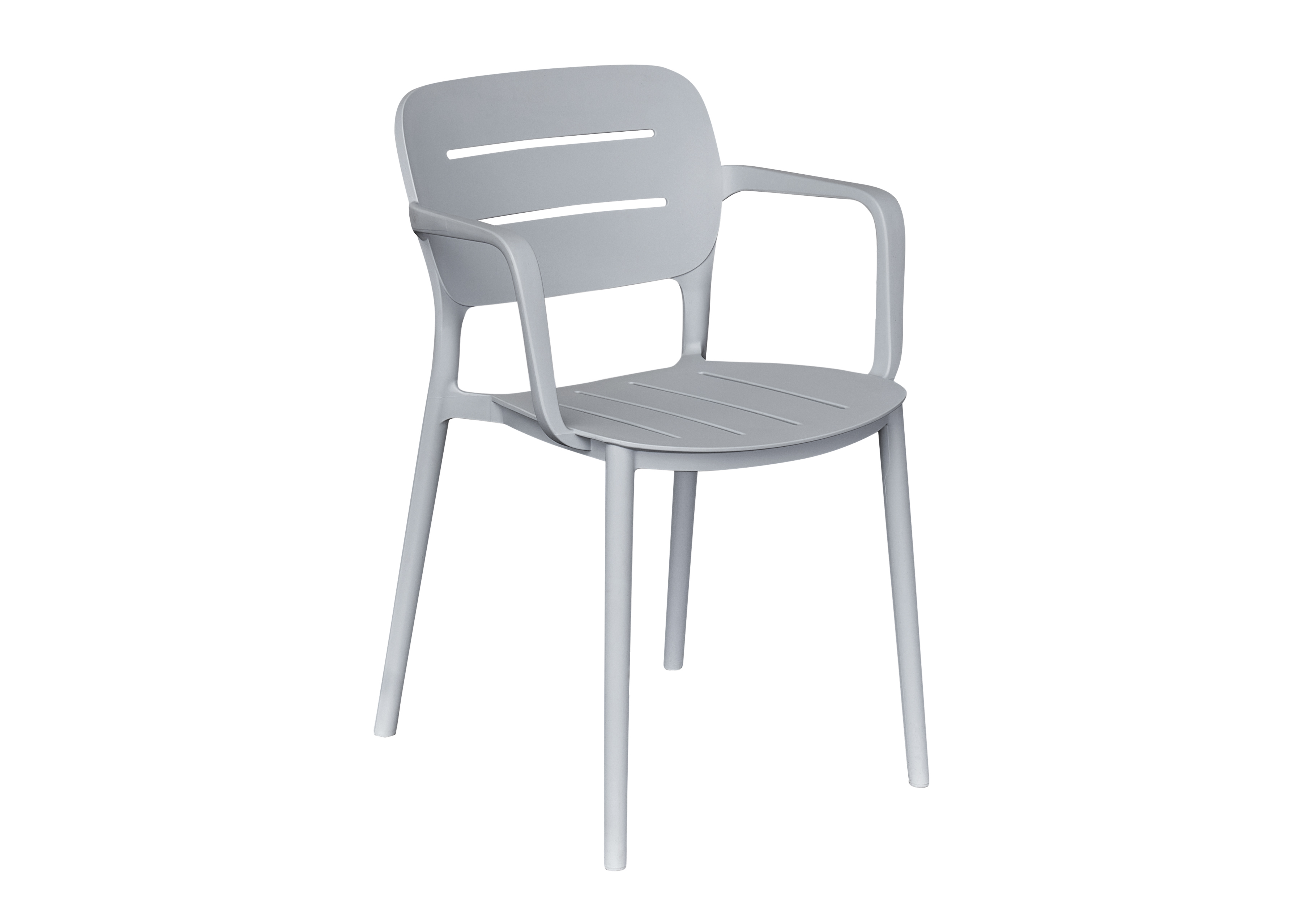 Stuhl stapelbar, Outdoor, grau - Veti