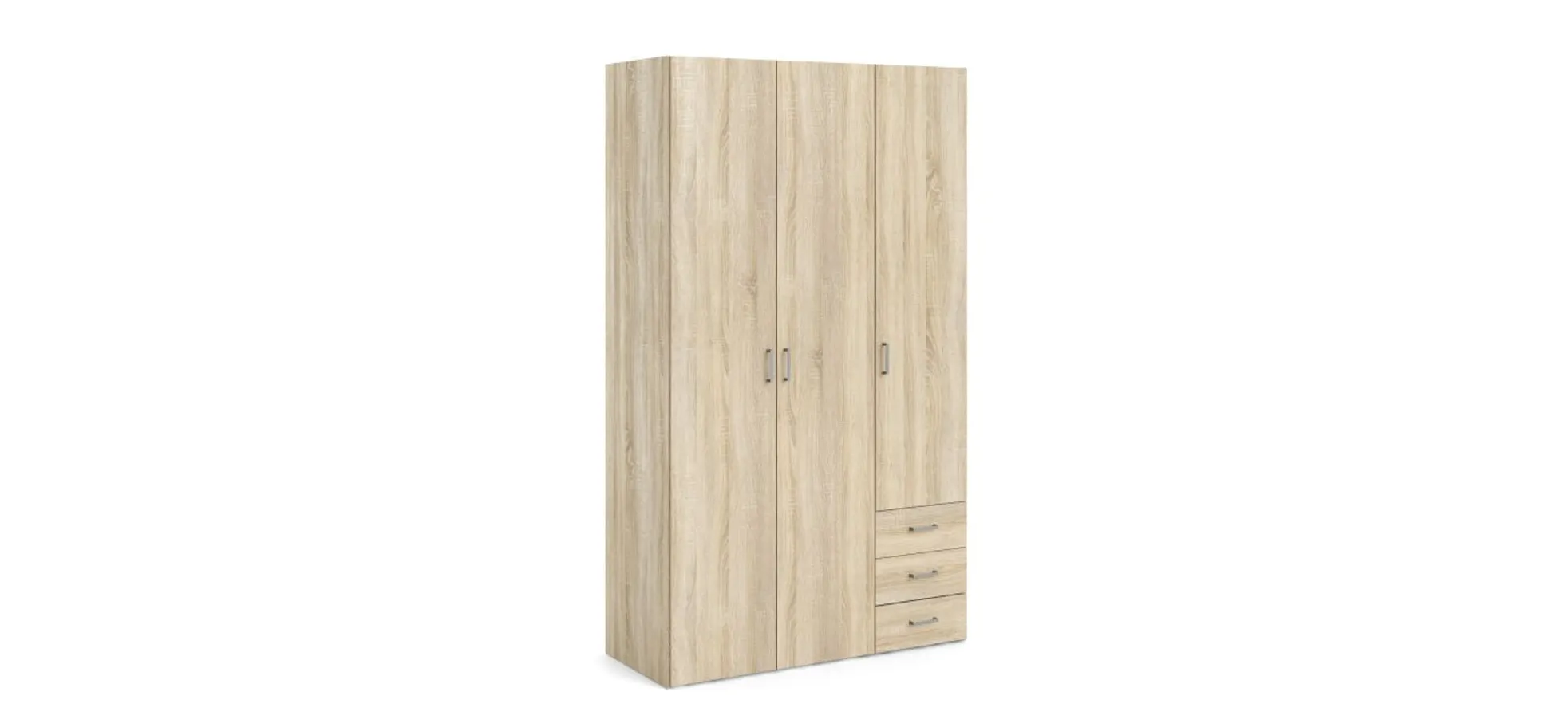 Drehtürenschrank- B ca. 116 cm, Eiche Dekor