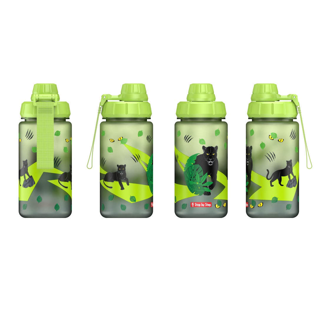 Trinkflasche "Black Cat", Grün - ca. 0,55l, Kunststoff