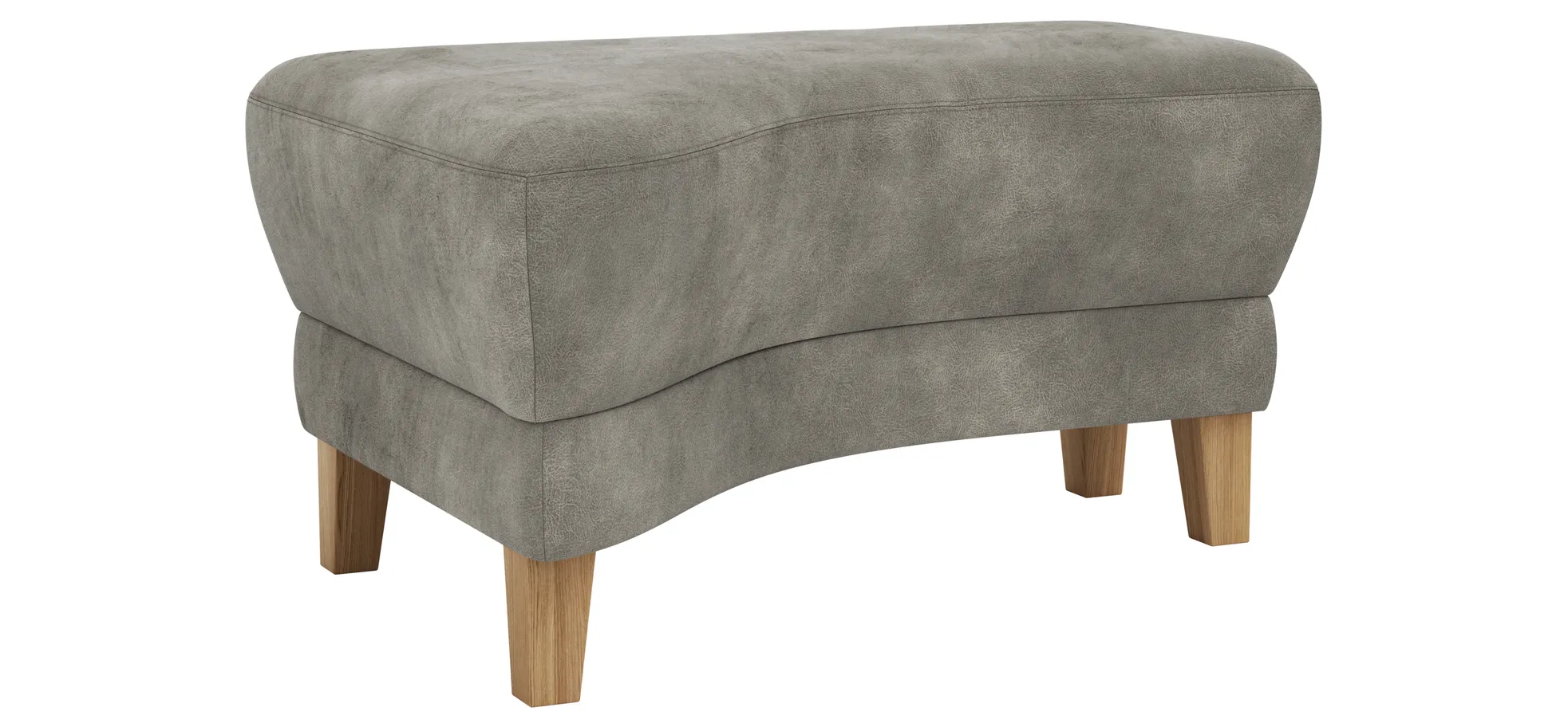 Hocker Stamford - gebogen, Links, LB ca. 89x65 cm, Stoff, Anthrazit