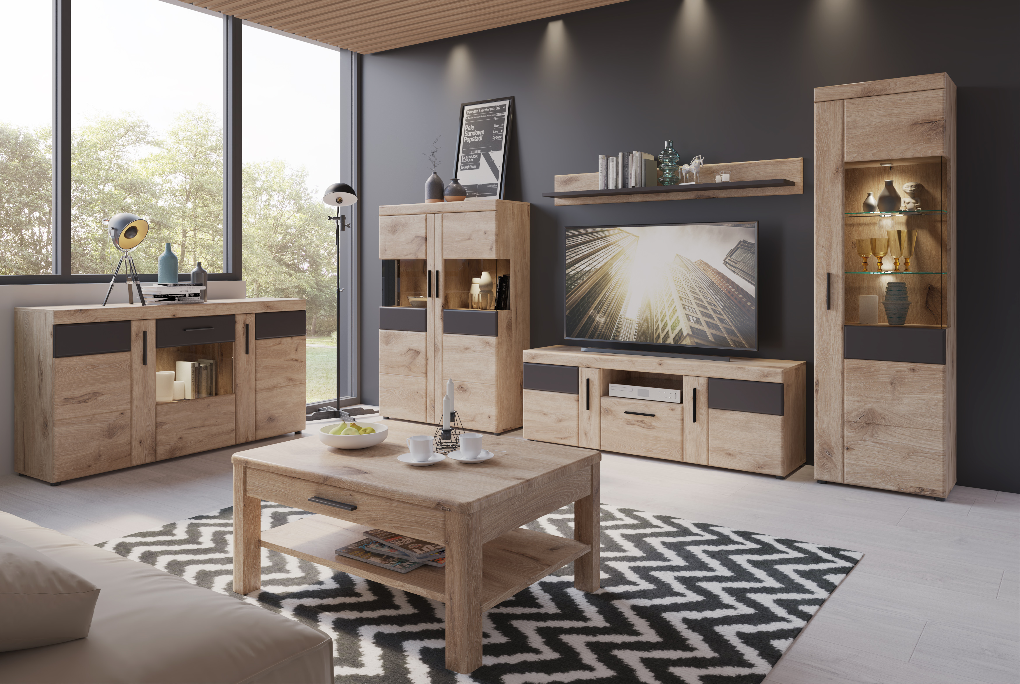 TV-Element, Eiche Viking - MyStyle 1054