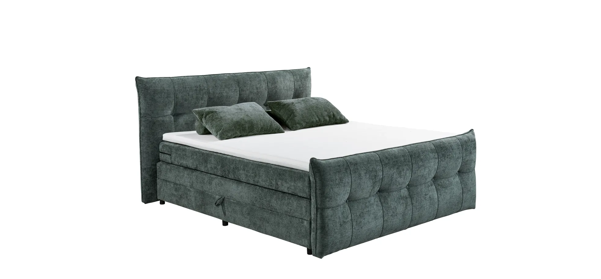 Boxspringbett, inkl. Bettkasten+Topper - Emilla