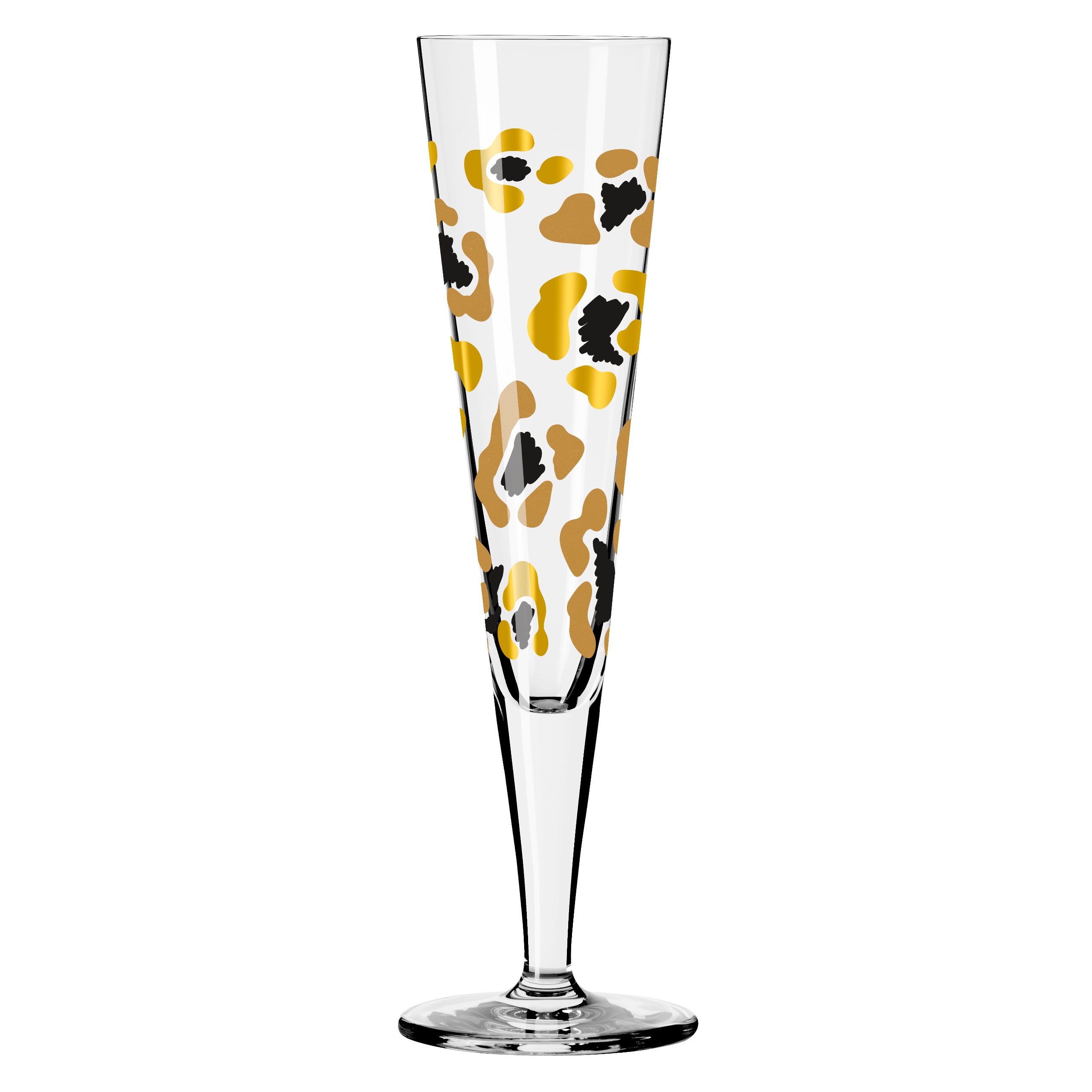 Ritzenhoff Champagnerglas-Set Goldnacht - 2-er Set, Leopardenmuster 