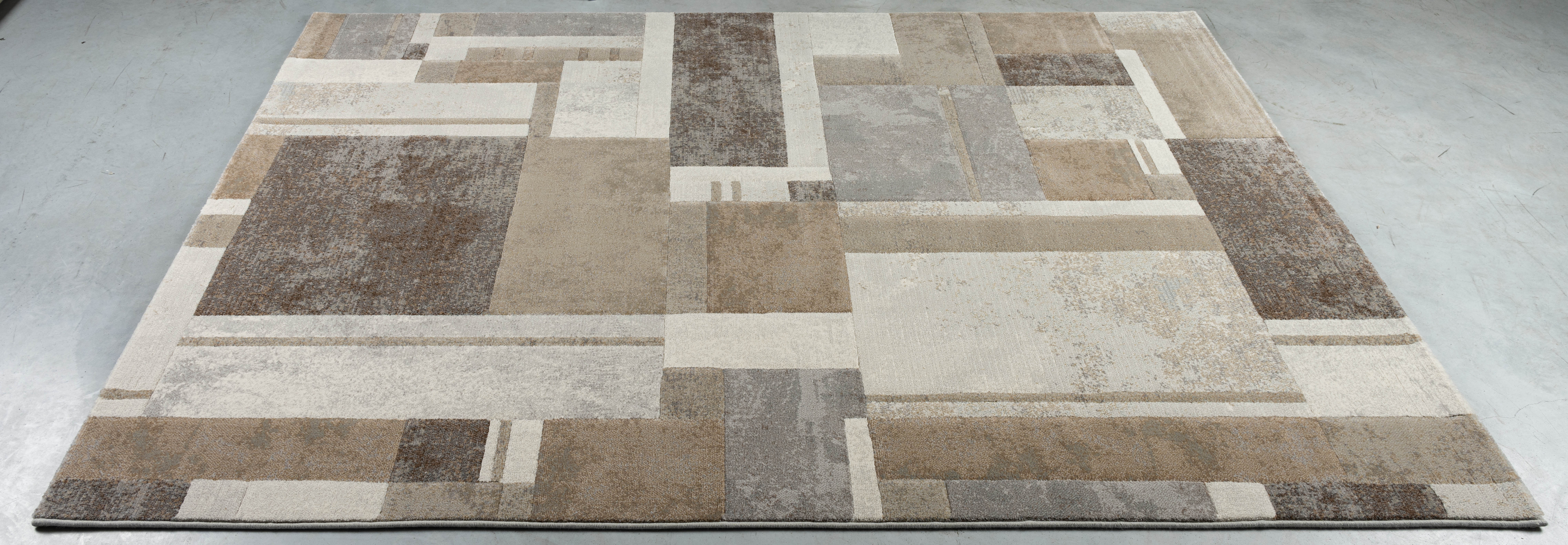 Webteppich, braun-grau, 160x230 cm - Rargentum