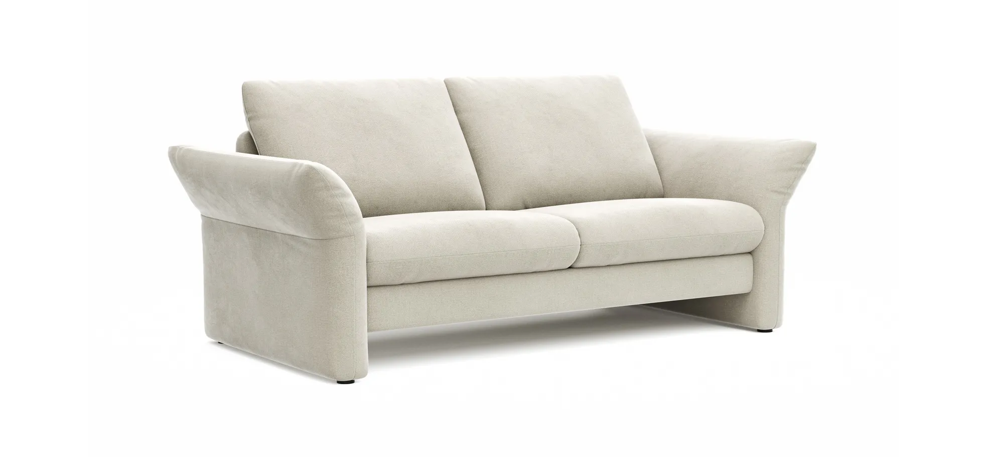 Sofa Gotera -  2,5-Sitzer inkl. Rückenlehne verstellbar, Stoff, Natur