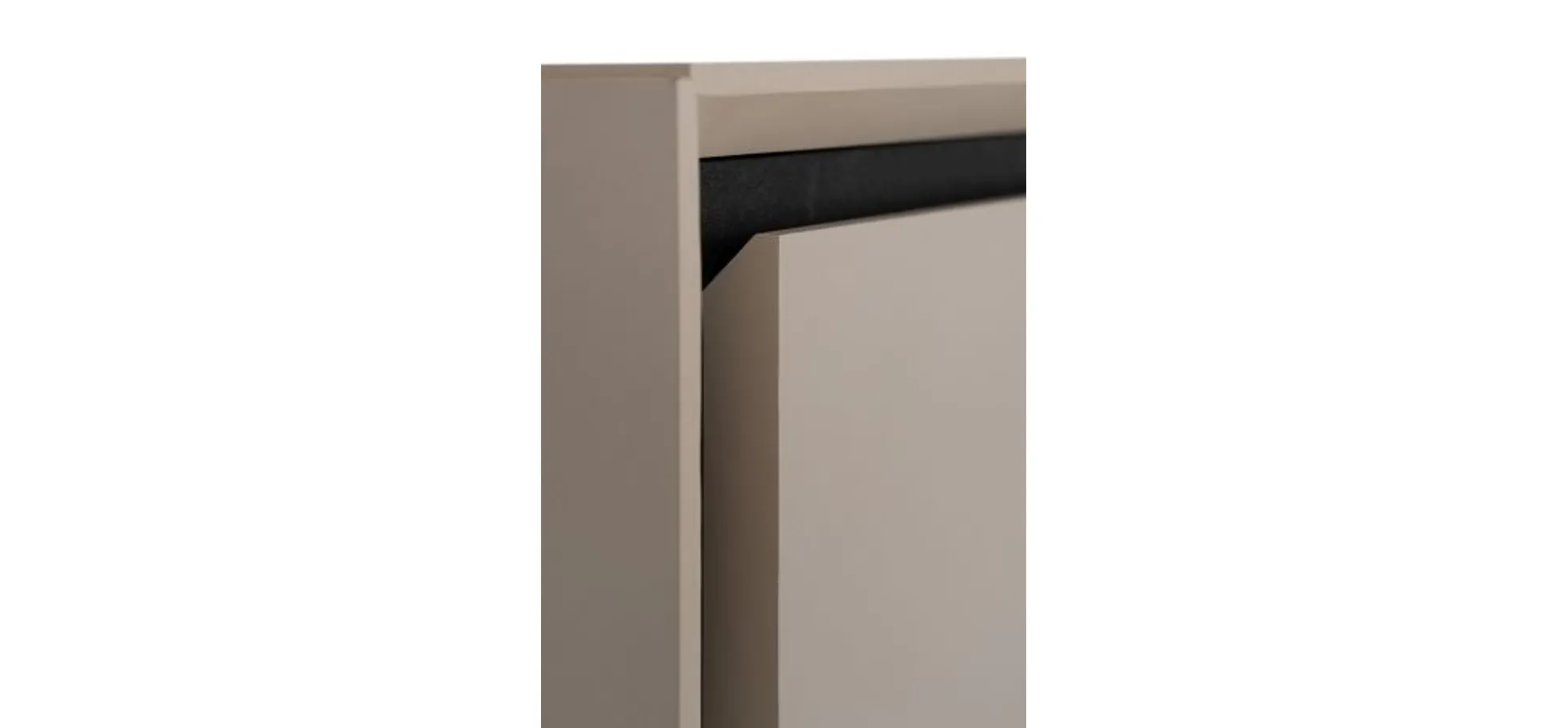 Highboard - B ca. 90 cm, Sand, Schwarz